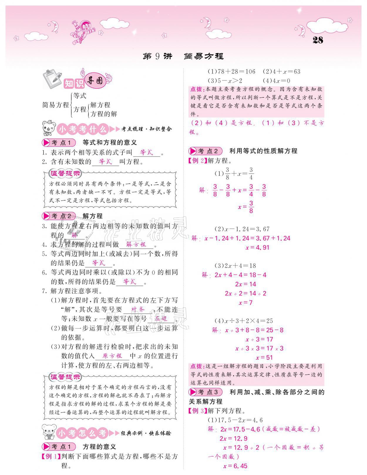 2021年小考点睛数学&nbsp;参考答案第28页