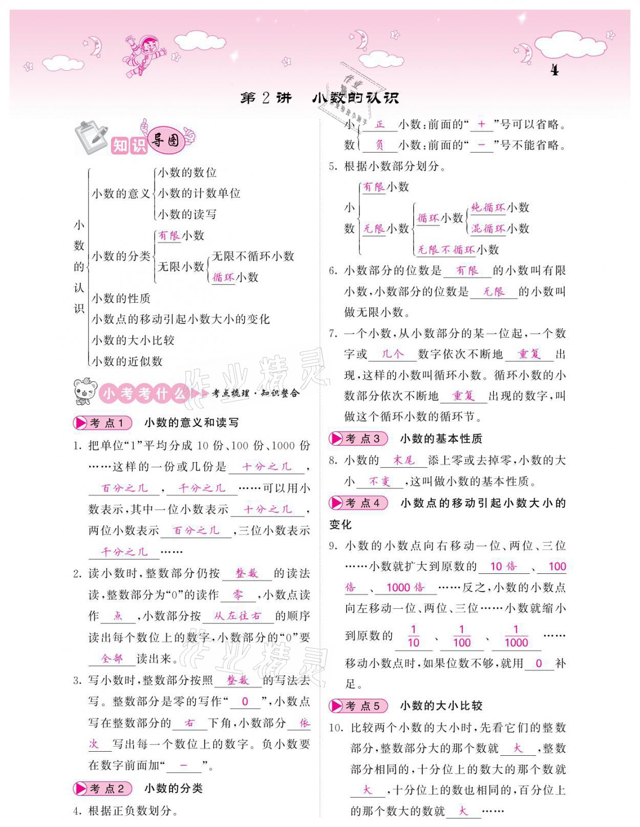 2021年小考点睛数学&nbsp;参考答案第4页