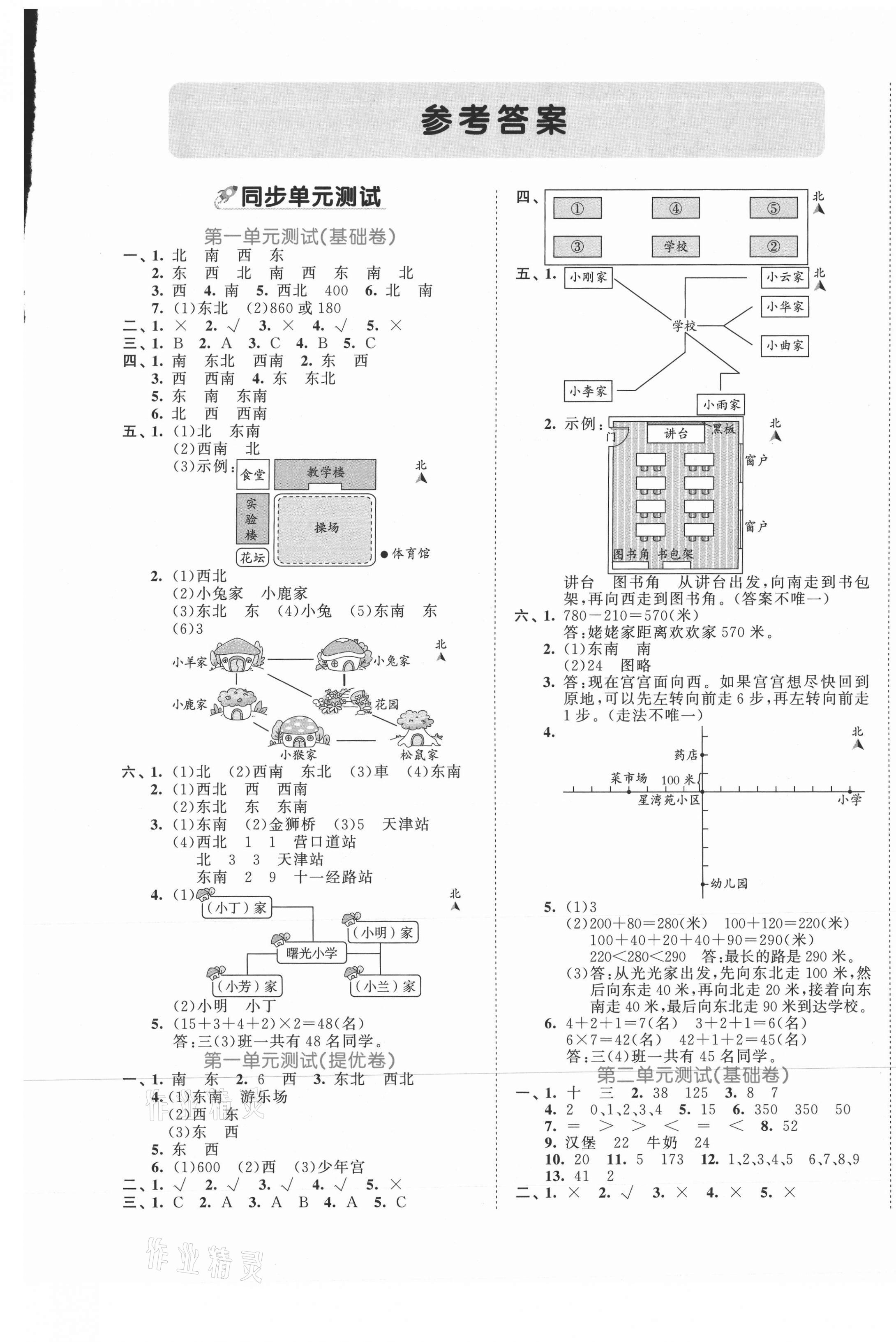 2021年53全优卷三年级数学下册人教版