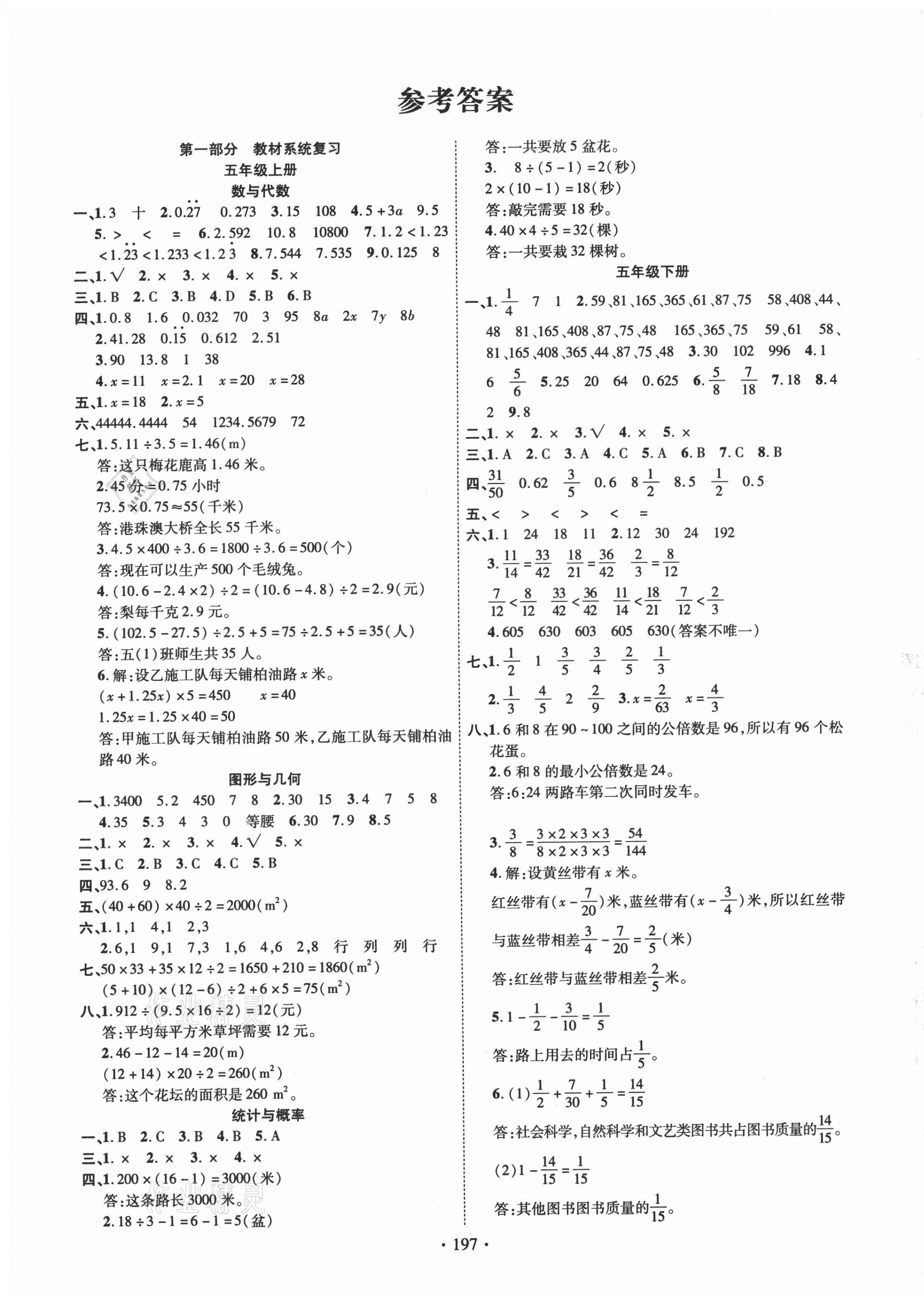 2021年小学升学总复习决胜百分百数学&nbsp;第1页