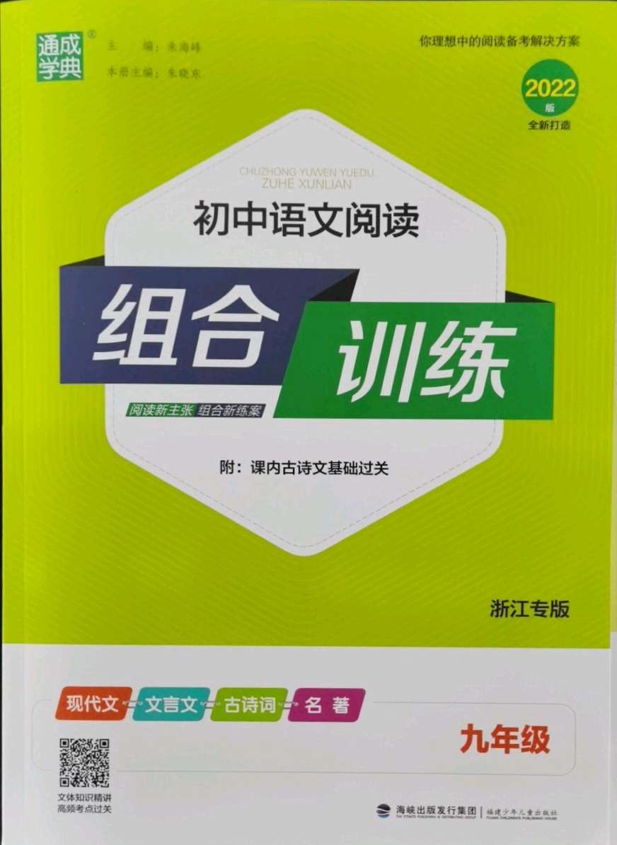 2018年通城学典初中语文组合训练九年级浙江专版