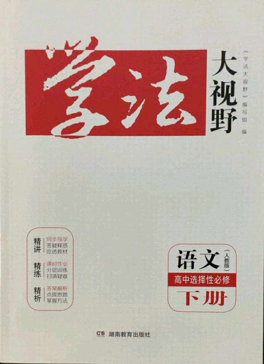 語文選擇性必修上冊人教版2023年學法大視野九年級數學下冊華師大版