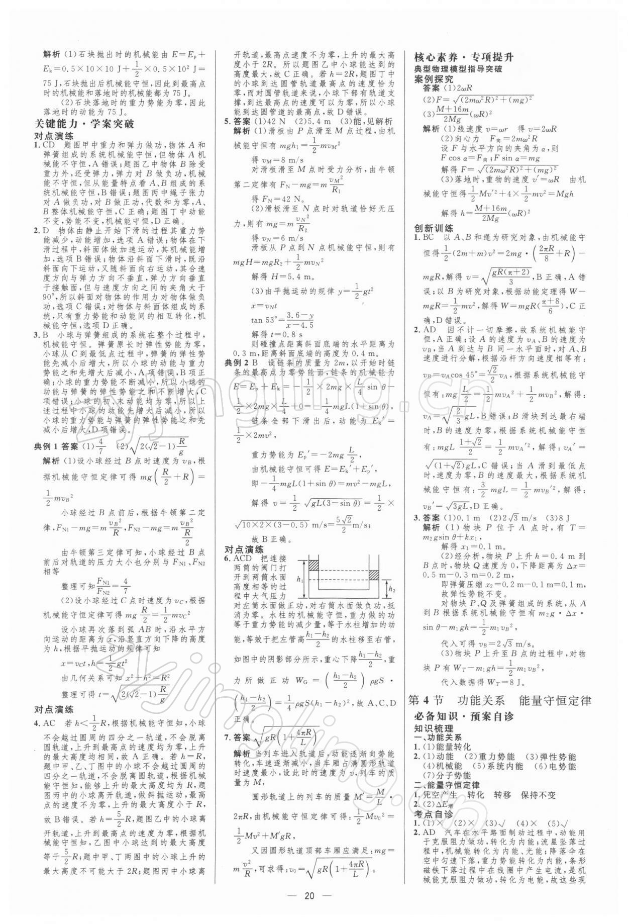 2021年同步测控优化设计高考总复习物理&nbsp;参考答案第19页