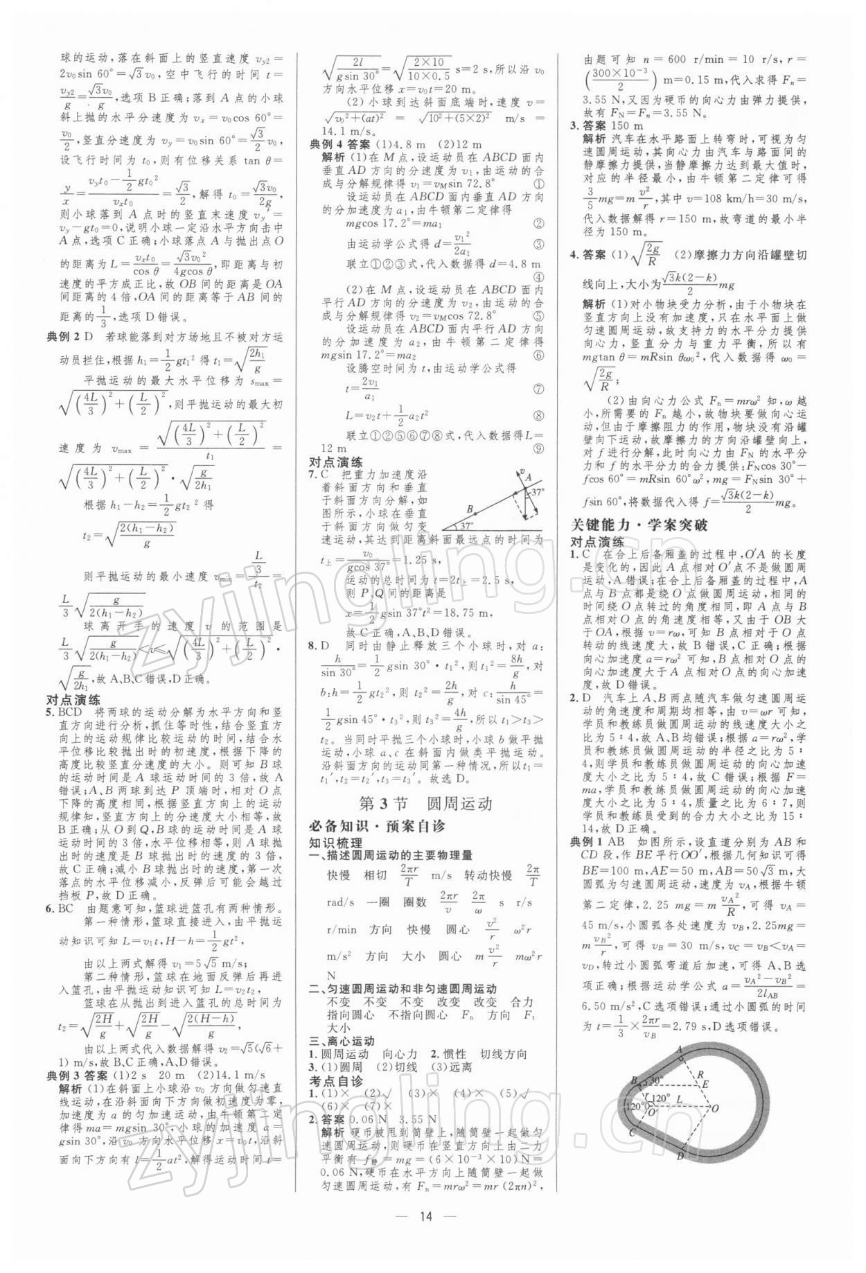 2021年同步测控优化设计高考总复习物理&nbsp;参考答案第13页