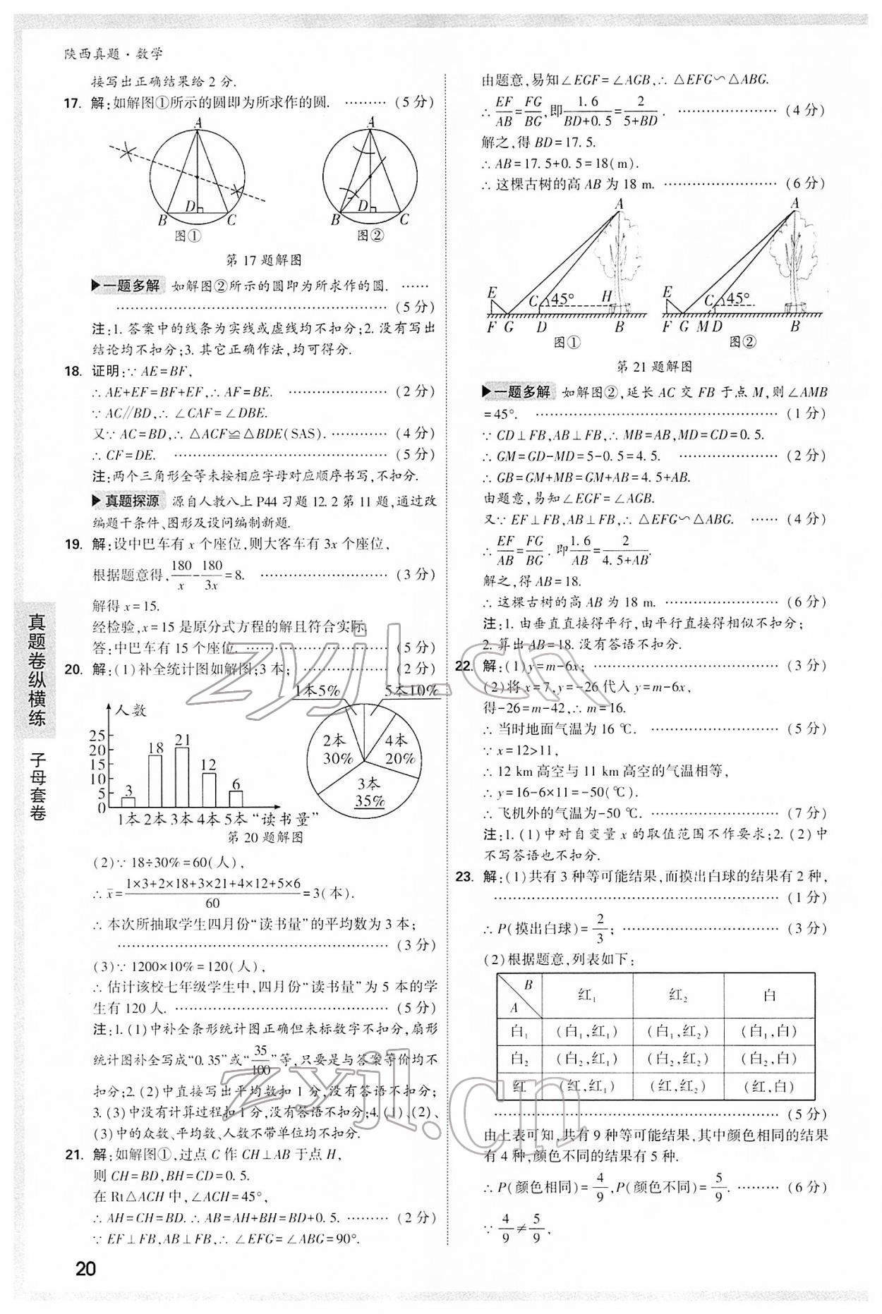 2022年万唯中考真题数学人教版陕西专版&nbsp;第20页