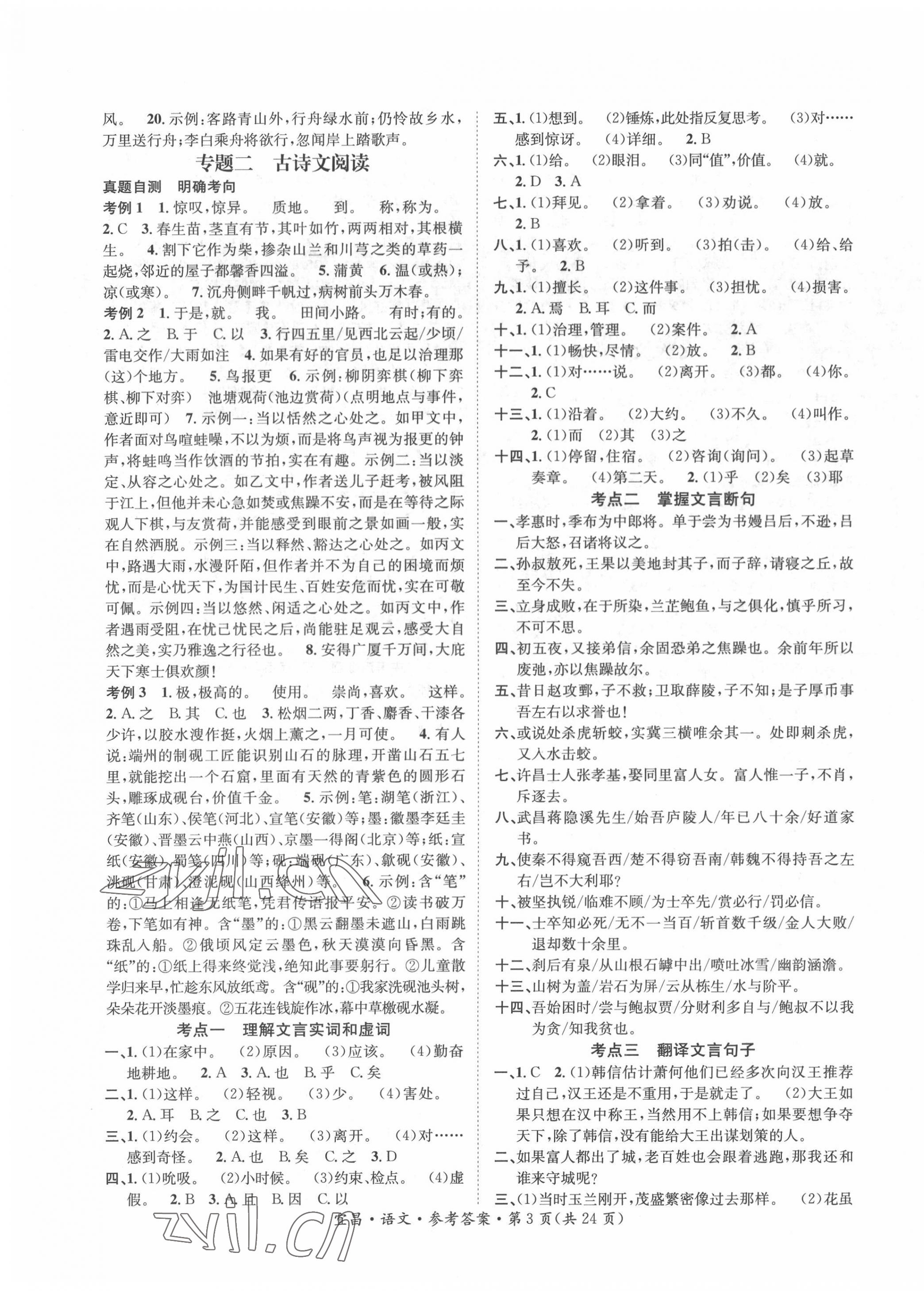 2022年解密中考语文&nbsp;第3页