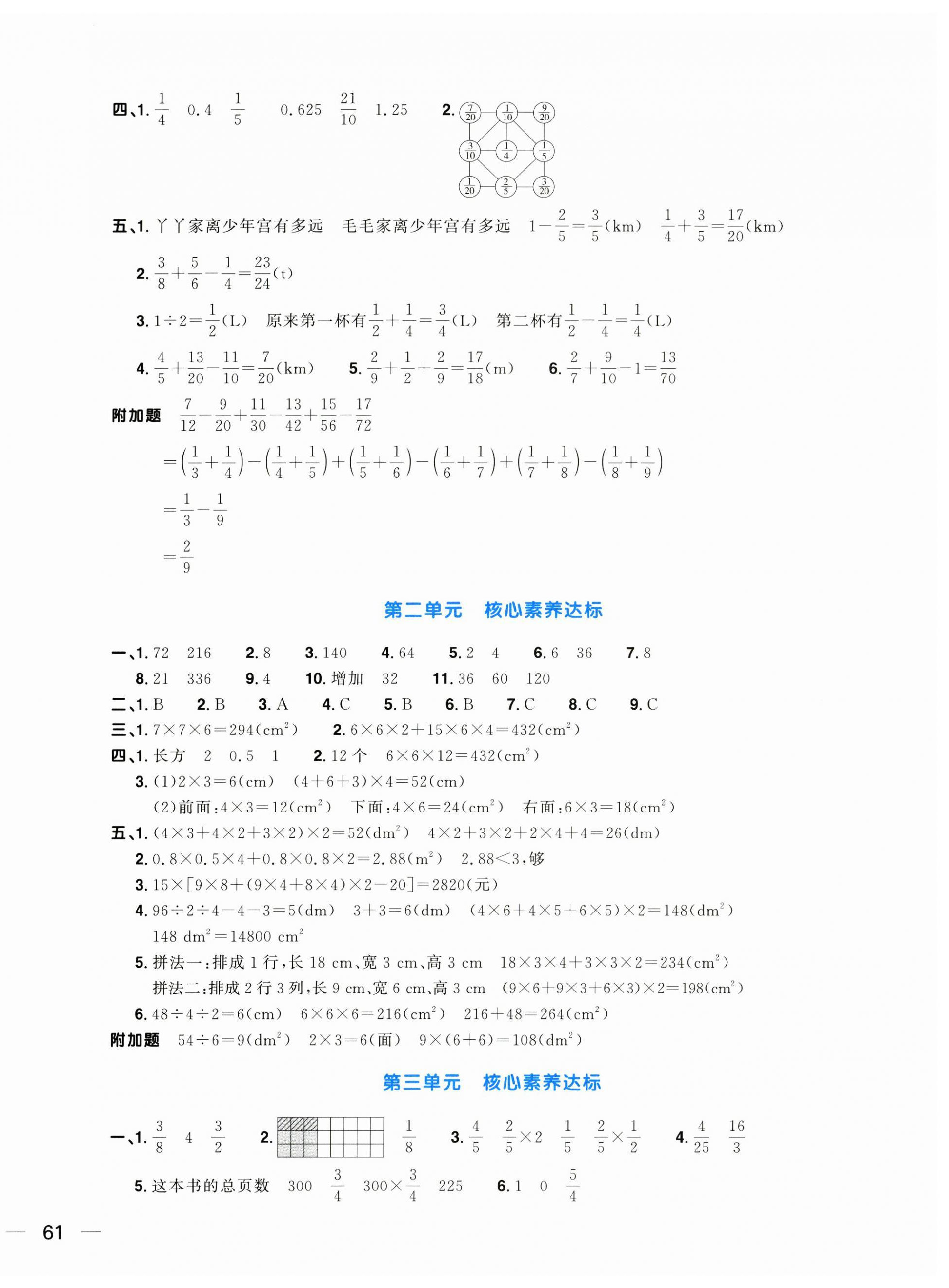 2025年阳光同学一线名师全优好卷五年级数学下册北师大版&nbsp;第2页