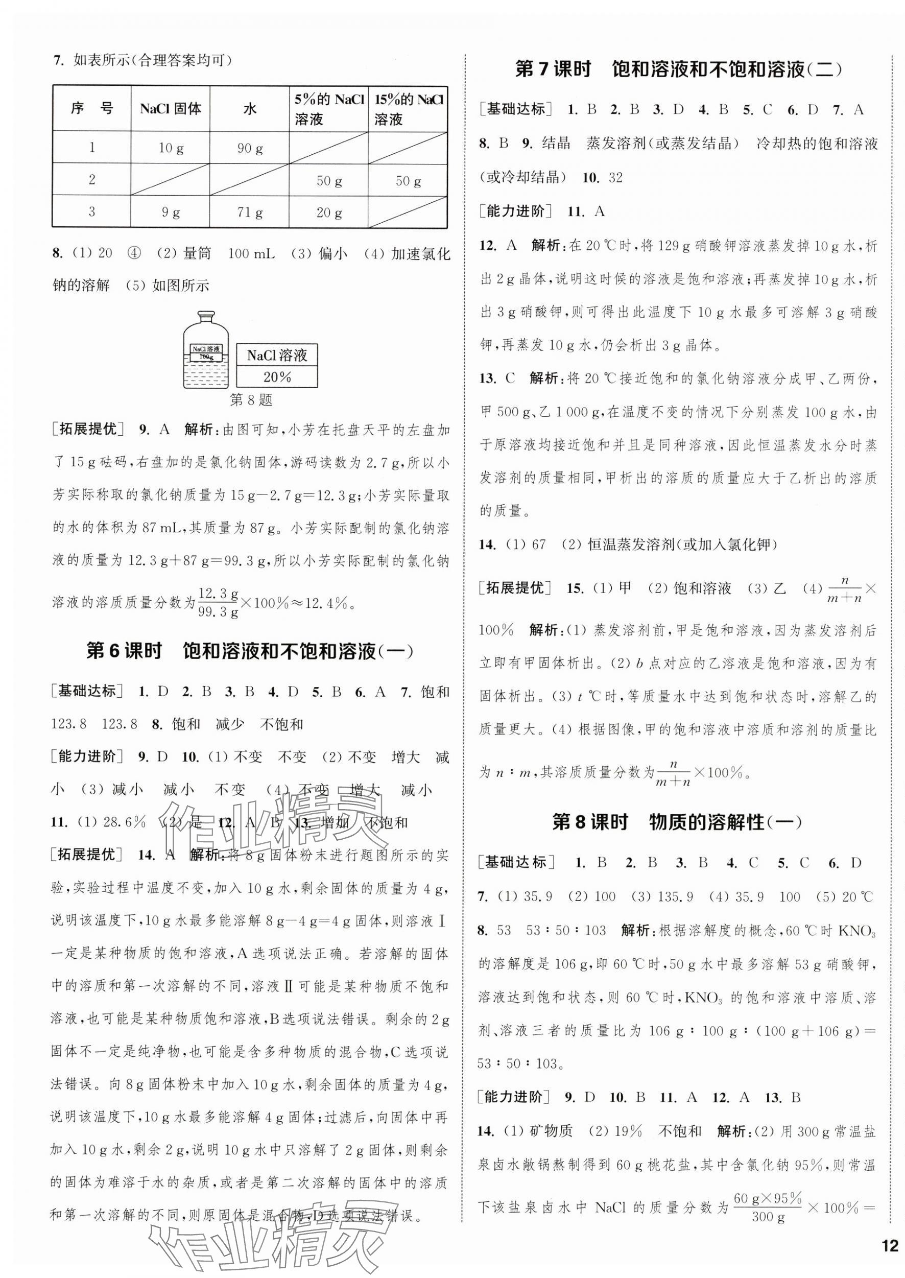 2025年金钥匙提优训练课课练九年级化学下册沪教版徐州专版&nbsp;第3页