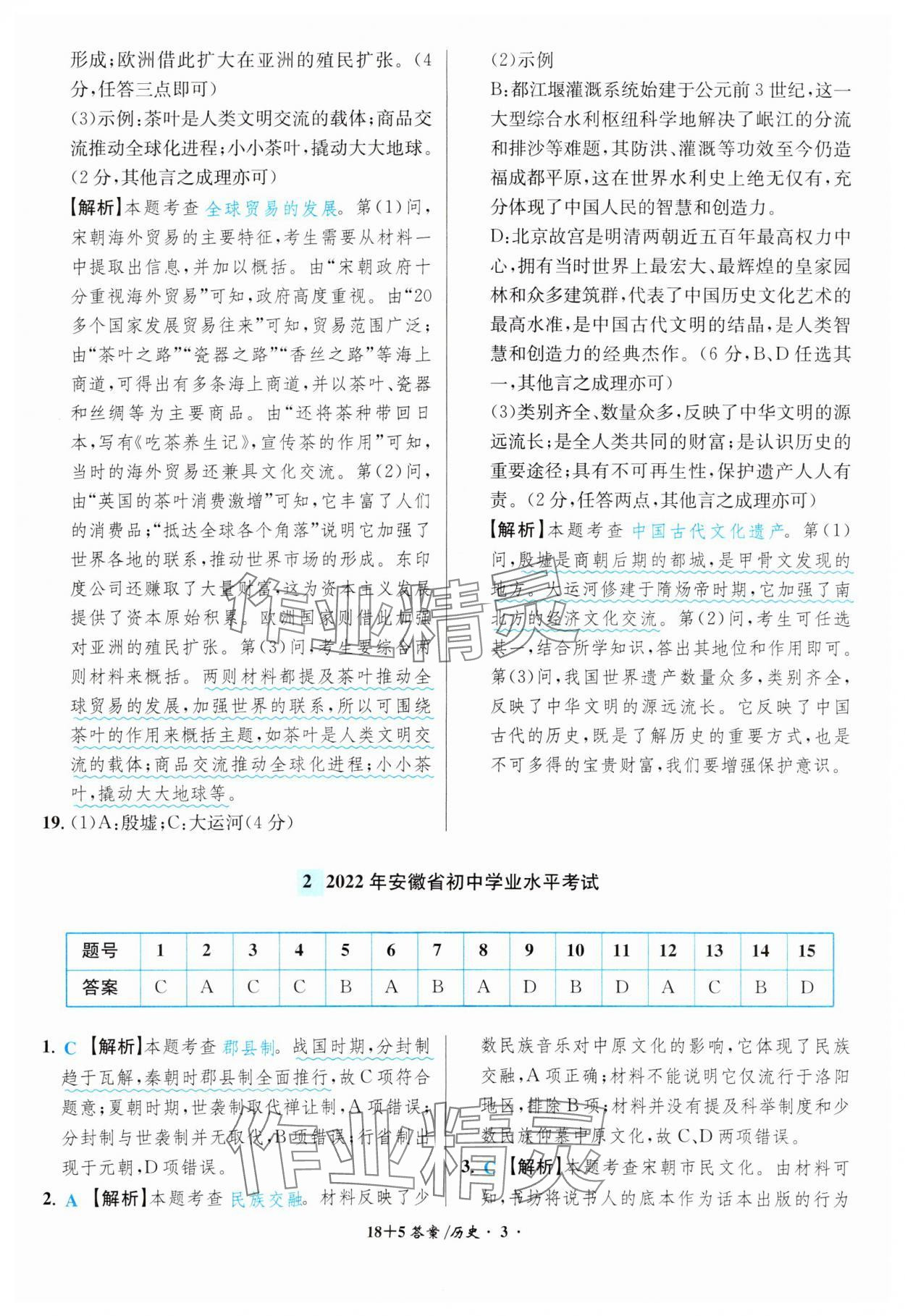 2024年中考试题精编安徽师范大学出版社历史人教版安徽专版&nbsp;第3页