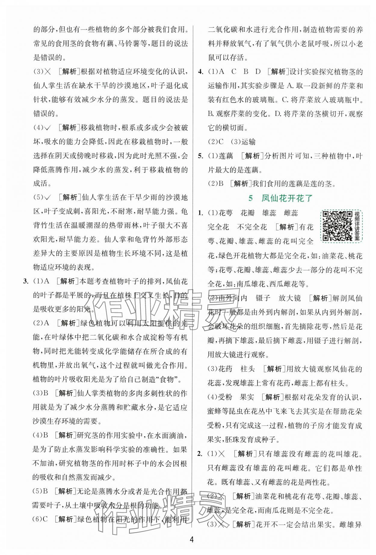 2025年实验班提优训练四年级科学下册教科版浙江专版&nbsp;第4页