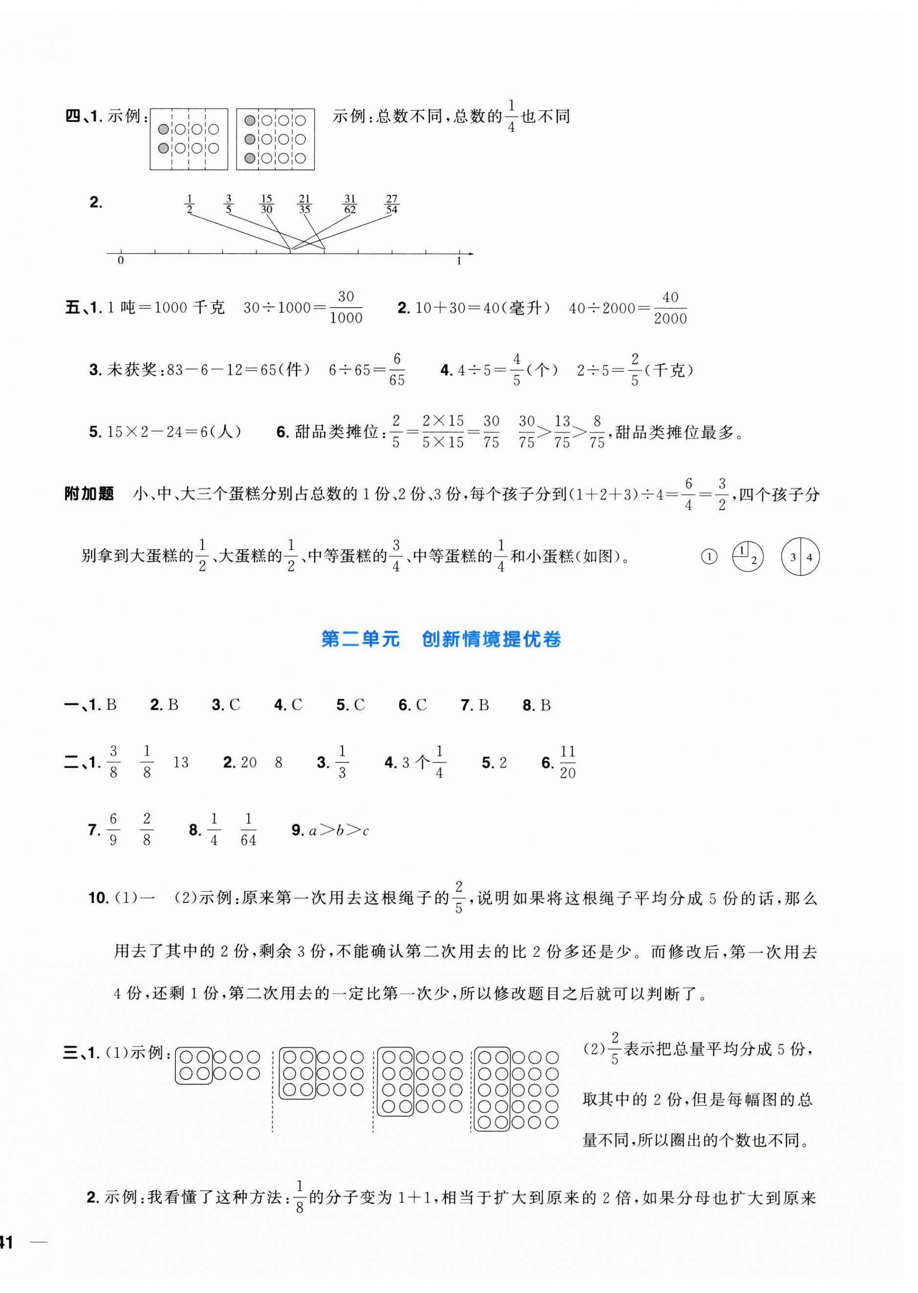 2025年阳光同学一线名师全优好卷五年级数学下册青岛版&nbsp;第2页