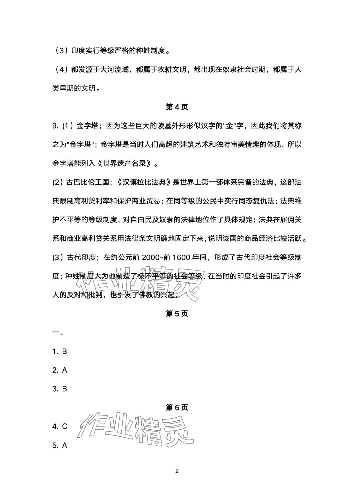 2024年寒假生活安徽教育出版社九年级历史人教版&nbsp;第2页