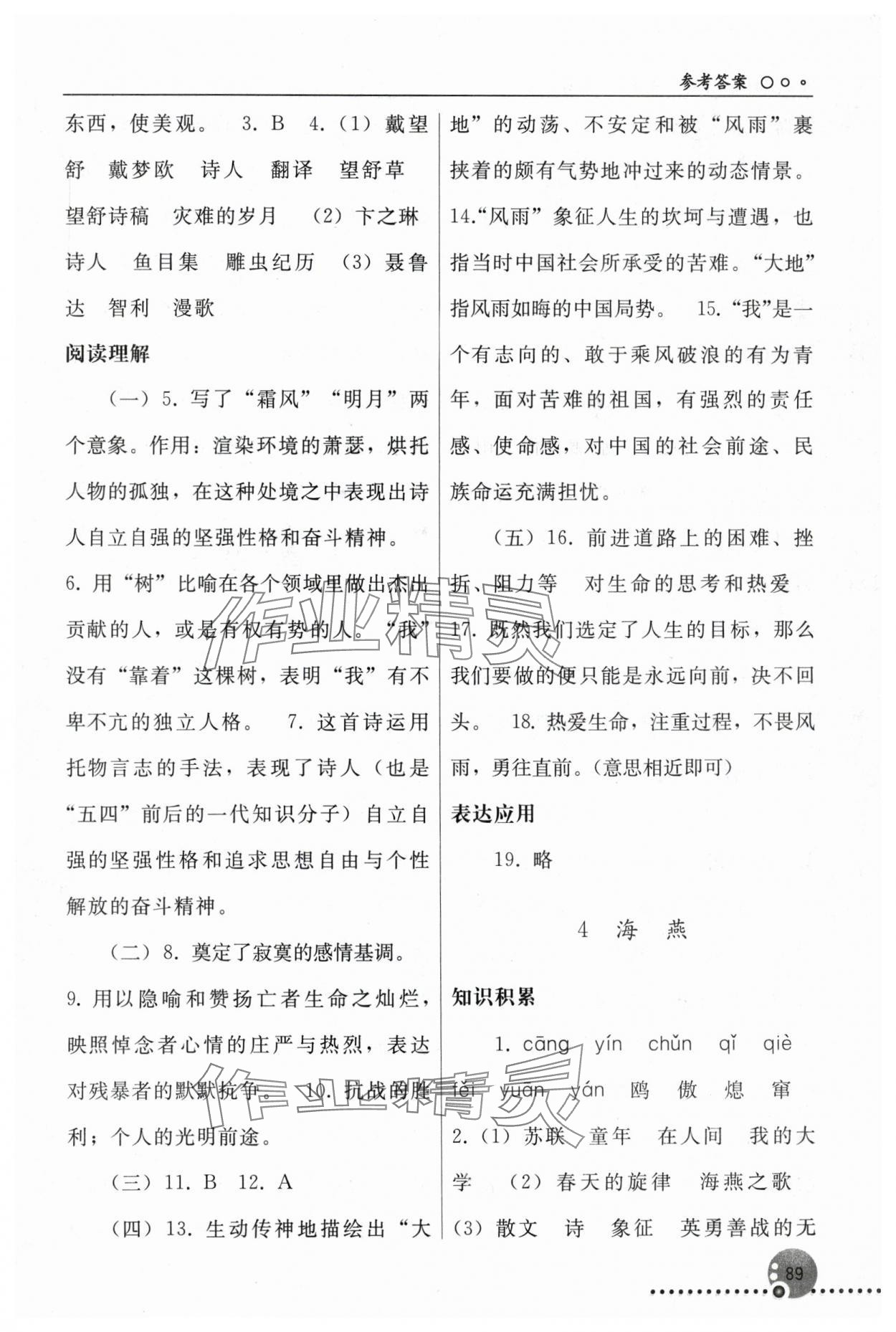 2025年同步练习册人民教育出版社九年级语文下册人教版新疆专版&nbsp;第3页