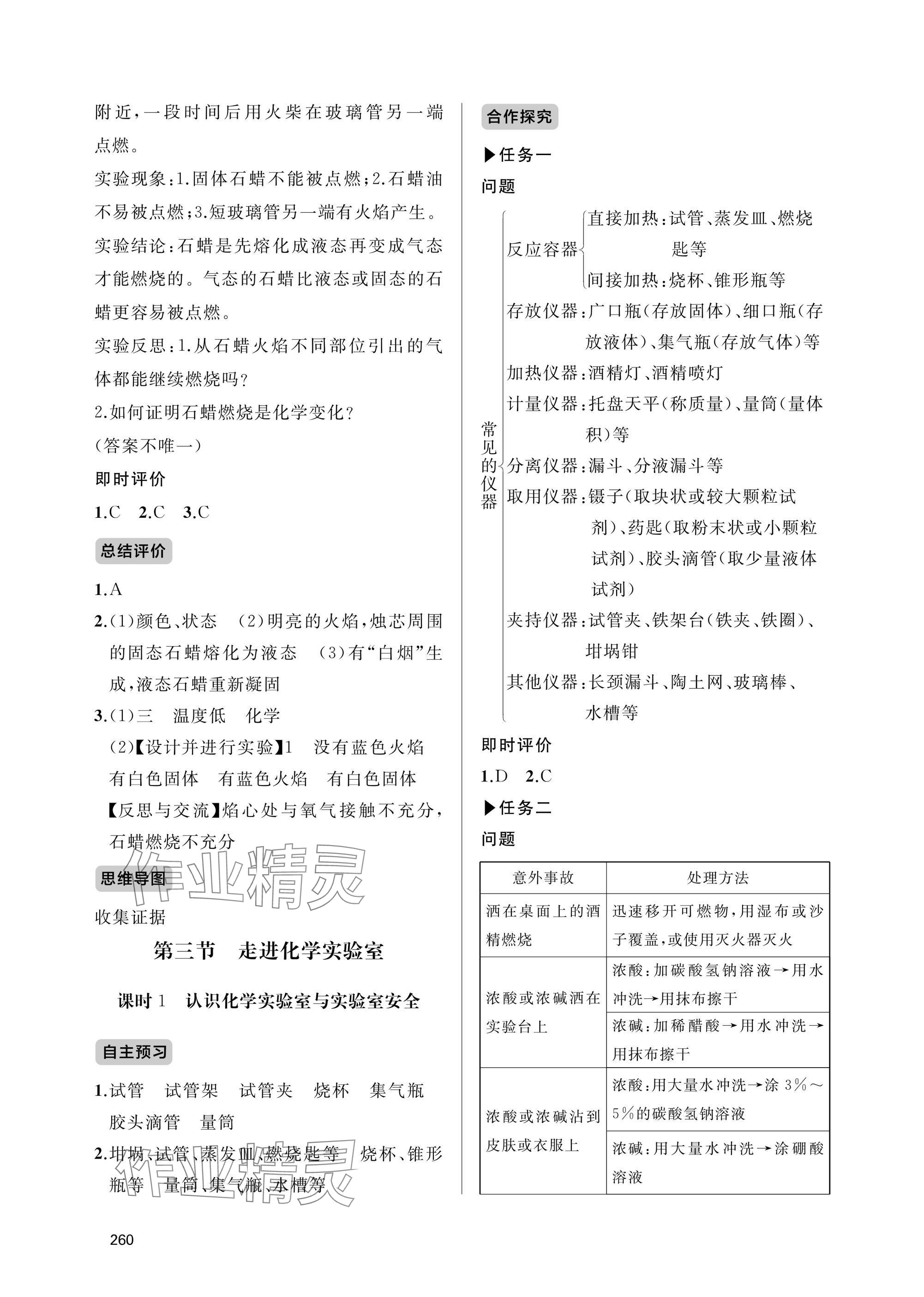 2025年新课程助学丛书九年级化学全一册鲁教版&nbsp;参考答案第4页