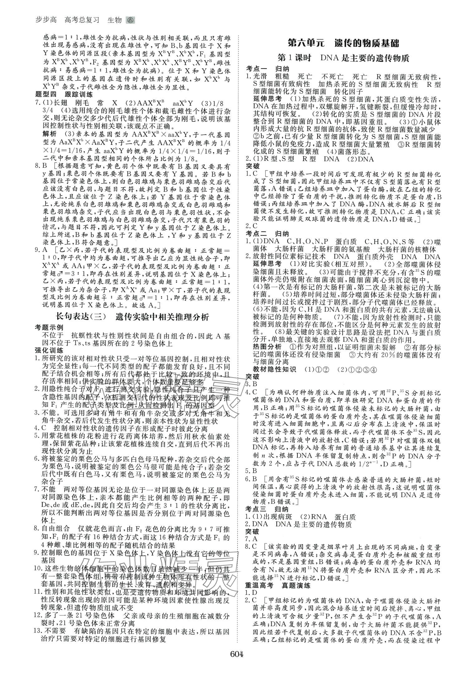 2024年步步高高考总复习大一轮复习讲义高中生物通用版&nbsp;第20页