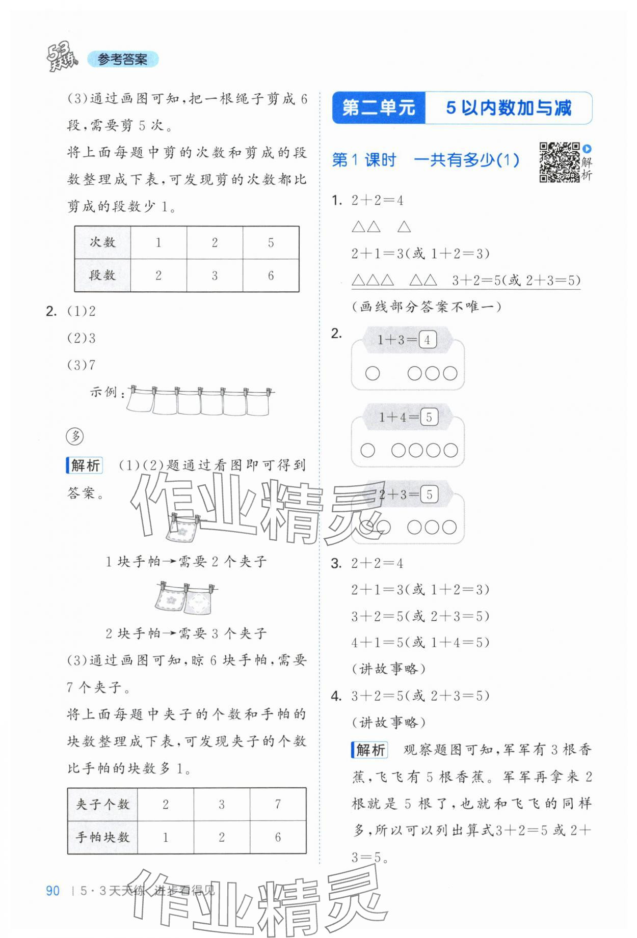 2025年53天天练一年级数学上册北师大版&nbsp;第6页