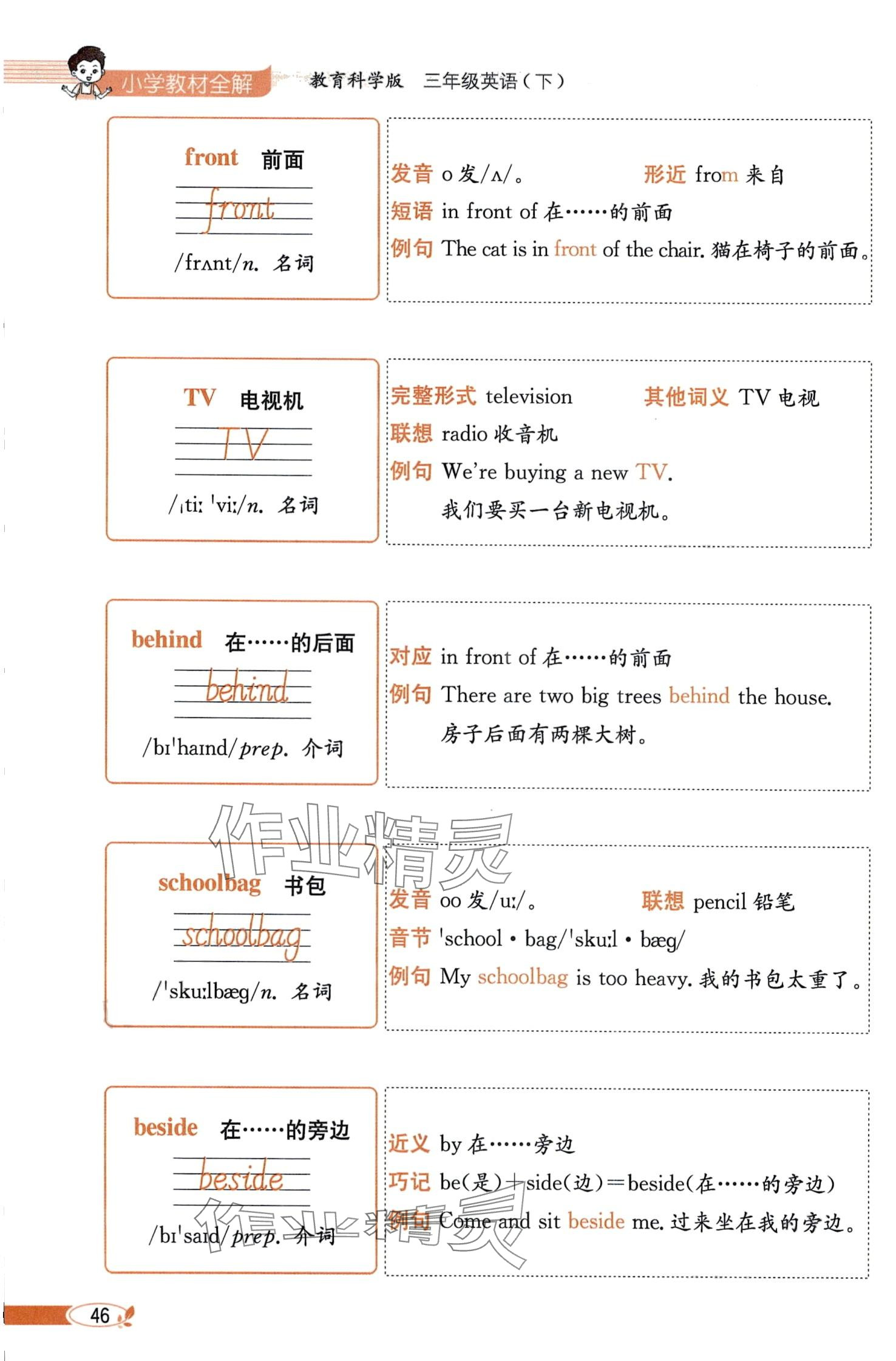 2024年教材课本三年级英语下册教科版&nbsp;第46页