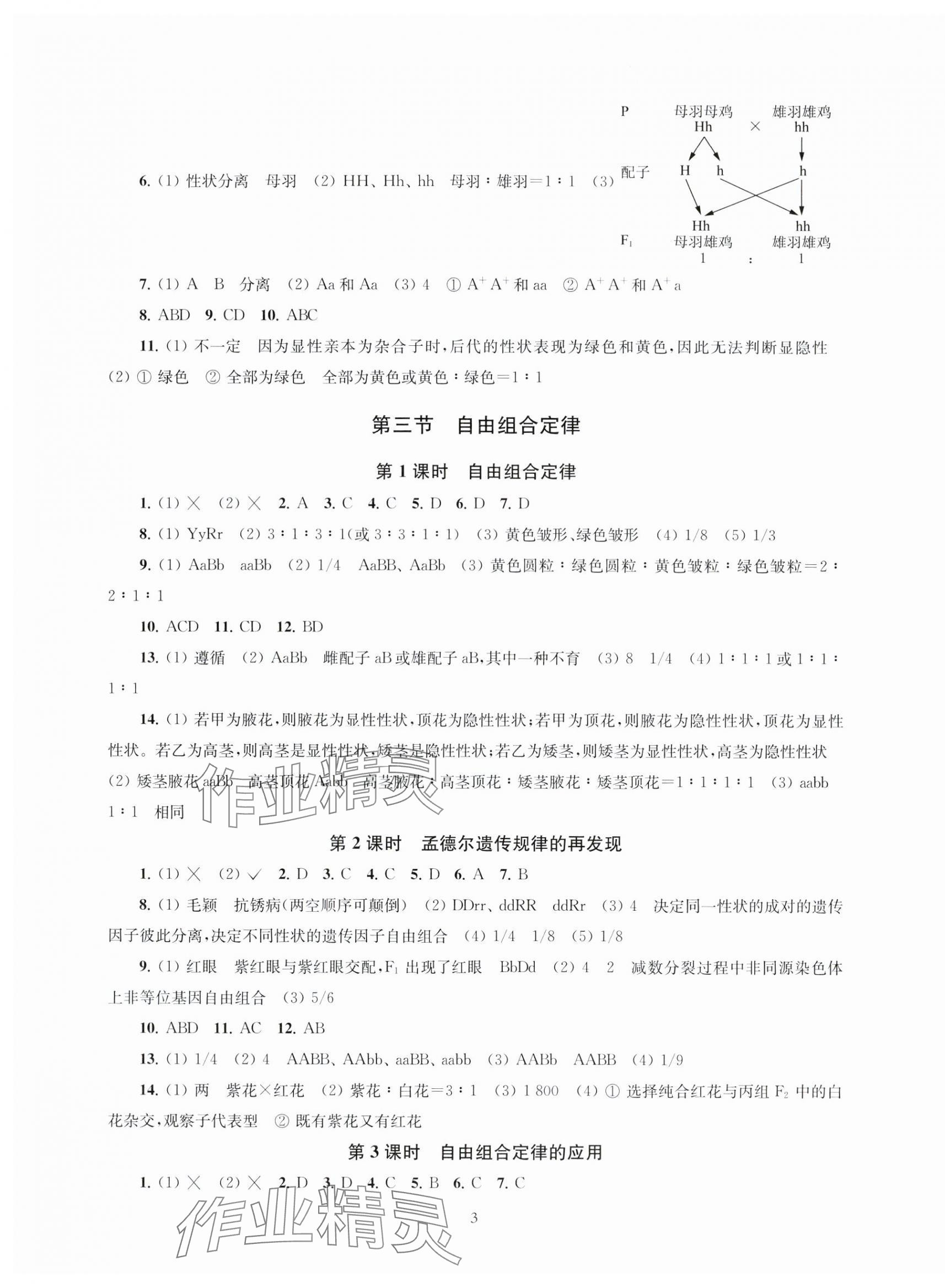 2024年凤凰新学案高中生物必修2苏教版&nbsp;第3页