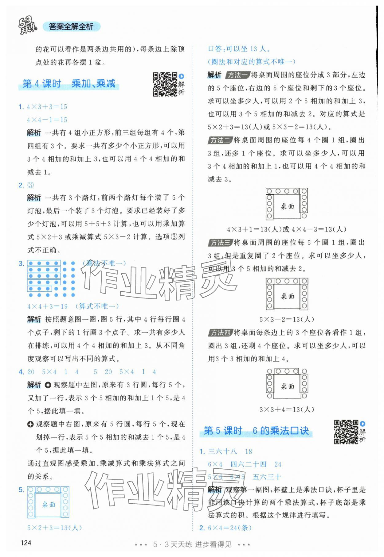 2025年53天天练二年级数学上册人教版&nbsp;参考答案第8页