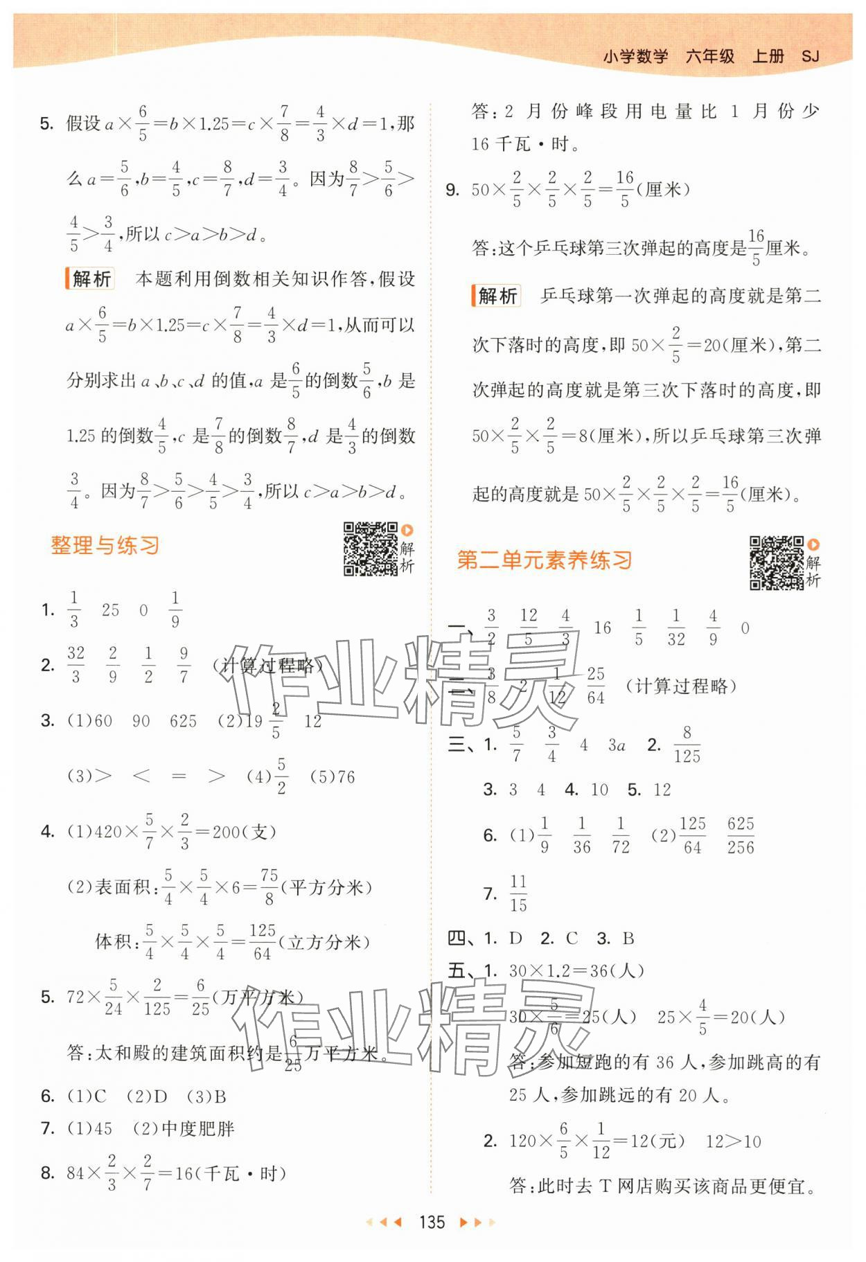 2025年53天天练六年级数学上册苏教版&nbsp;第11页