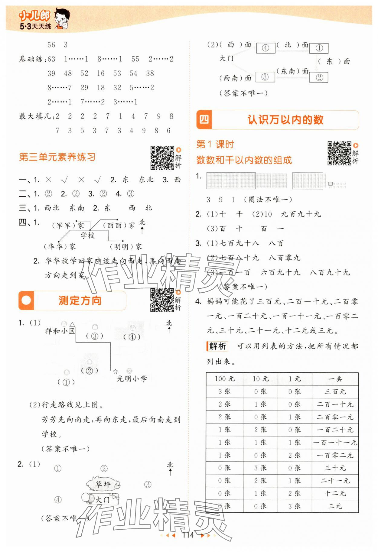 2025年53天天练二年级数学下册苏教版&nbsp;参考答案第6页