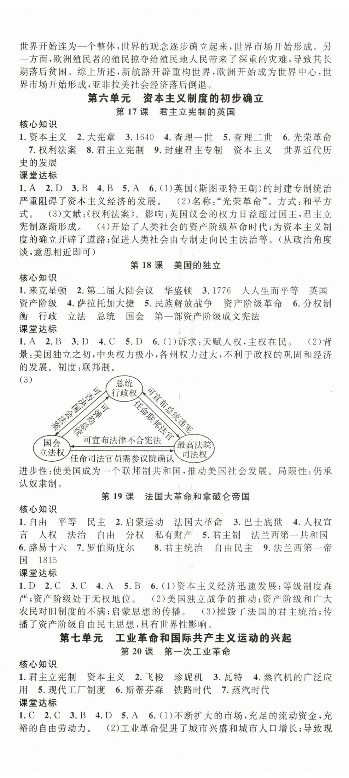 2025年名师学案九年级历史全一册&nbsp;第5页
