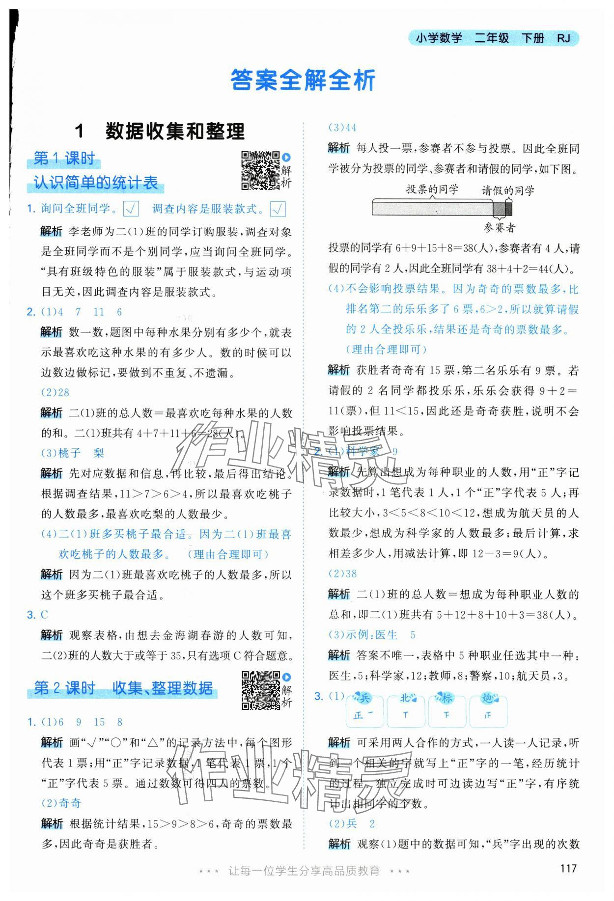 2025年53天天练二年级数学下册人教版&nbsp;第1页