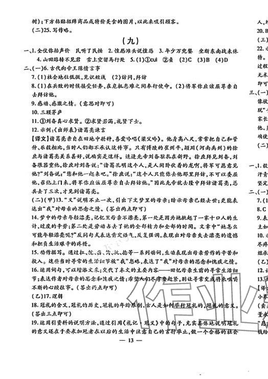 2024年名校调研系列卷每周一考九年级综合全一册人教版&nbsp;第13页