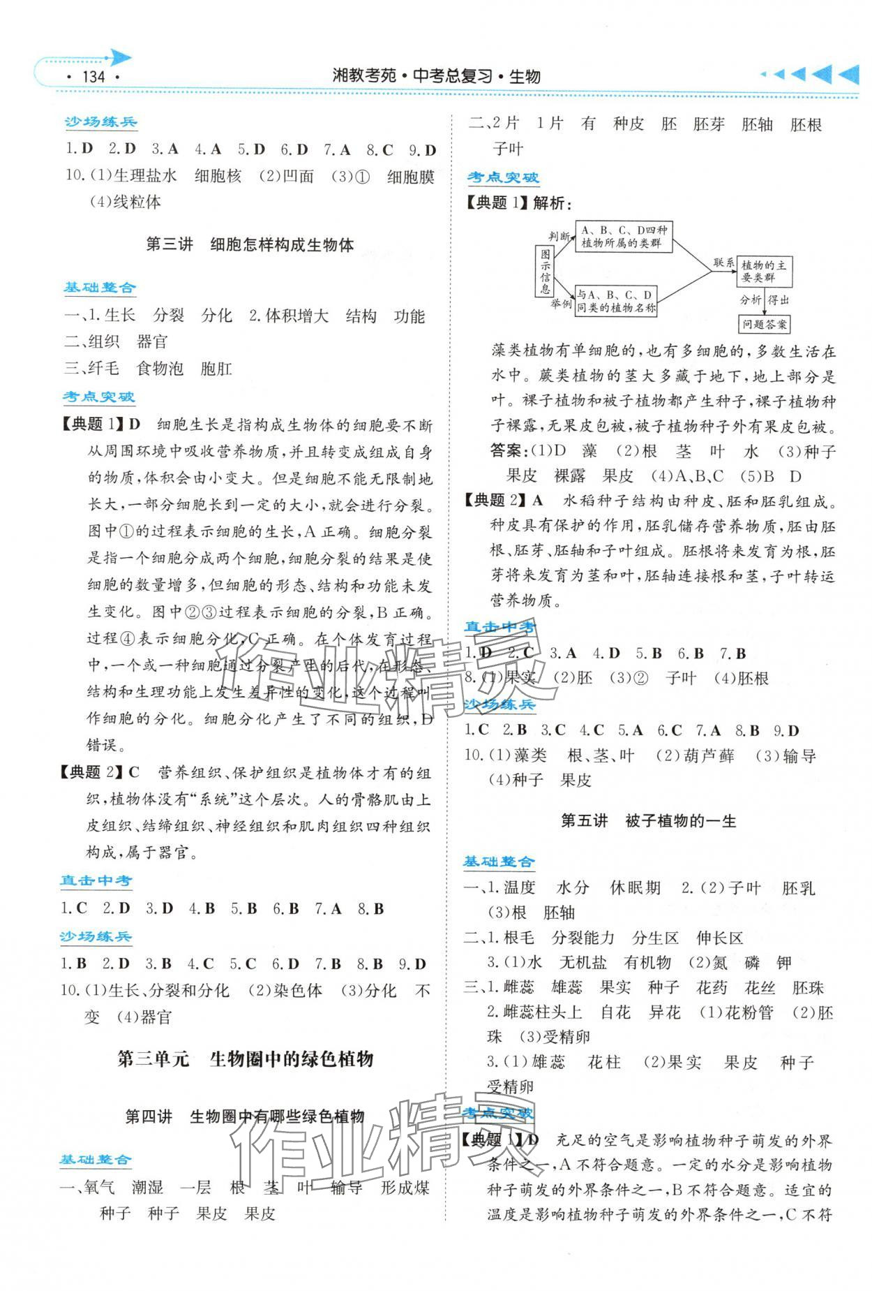 2025年湘教考苑中考总复习生物怀化版&nbsp;第2页
