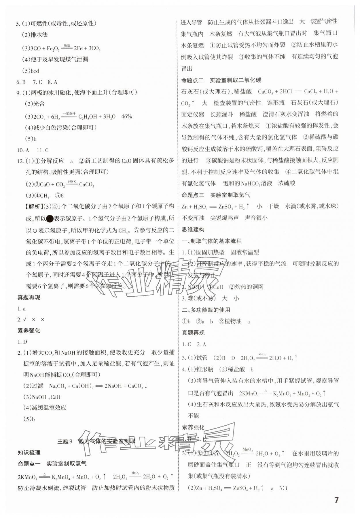 2025年滚动迁移中考总复习化学广东专版&nbsp;第7页