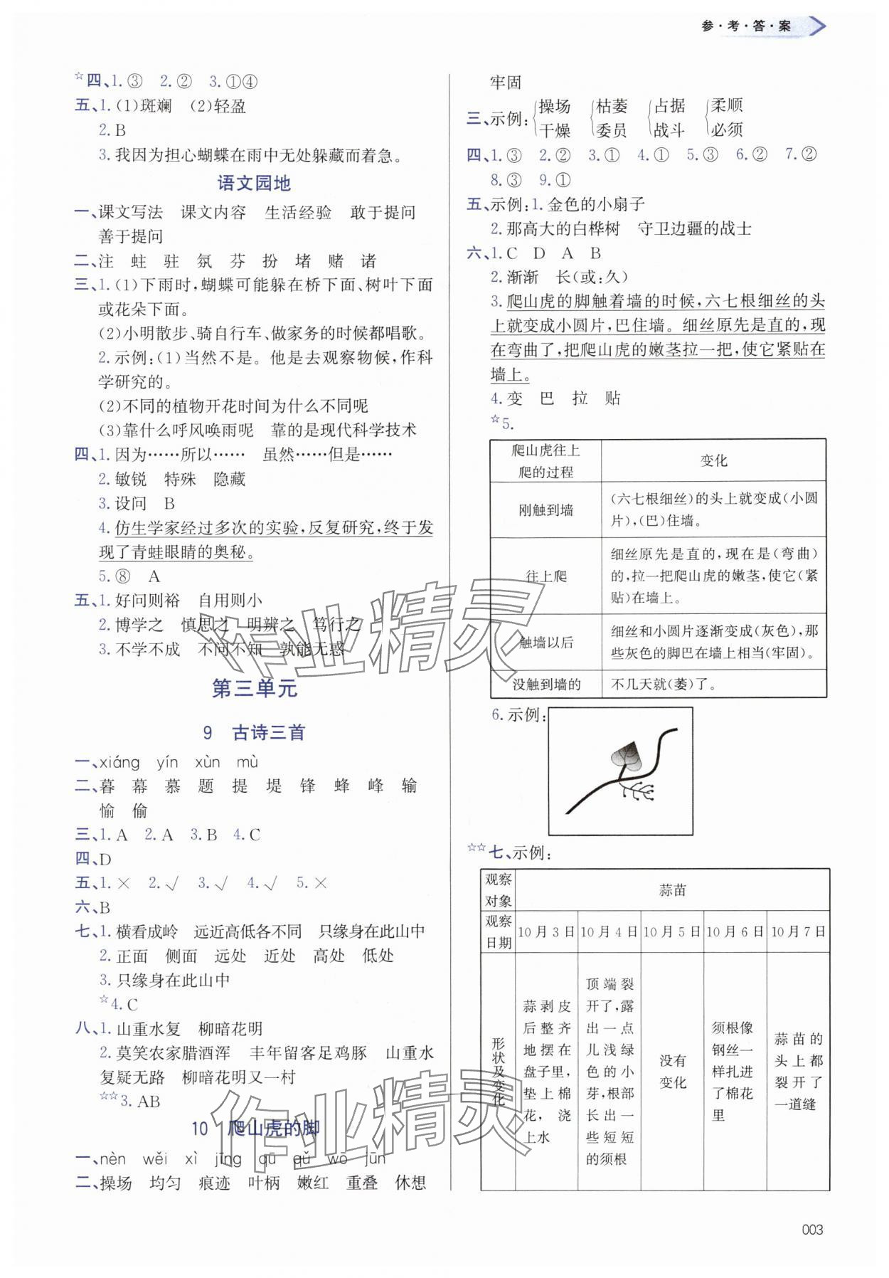 2025年学习质量监测四年级语文上册人教版&nbsp;第3页