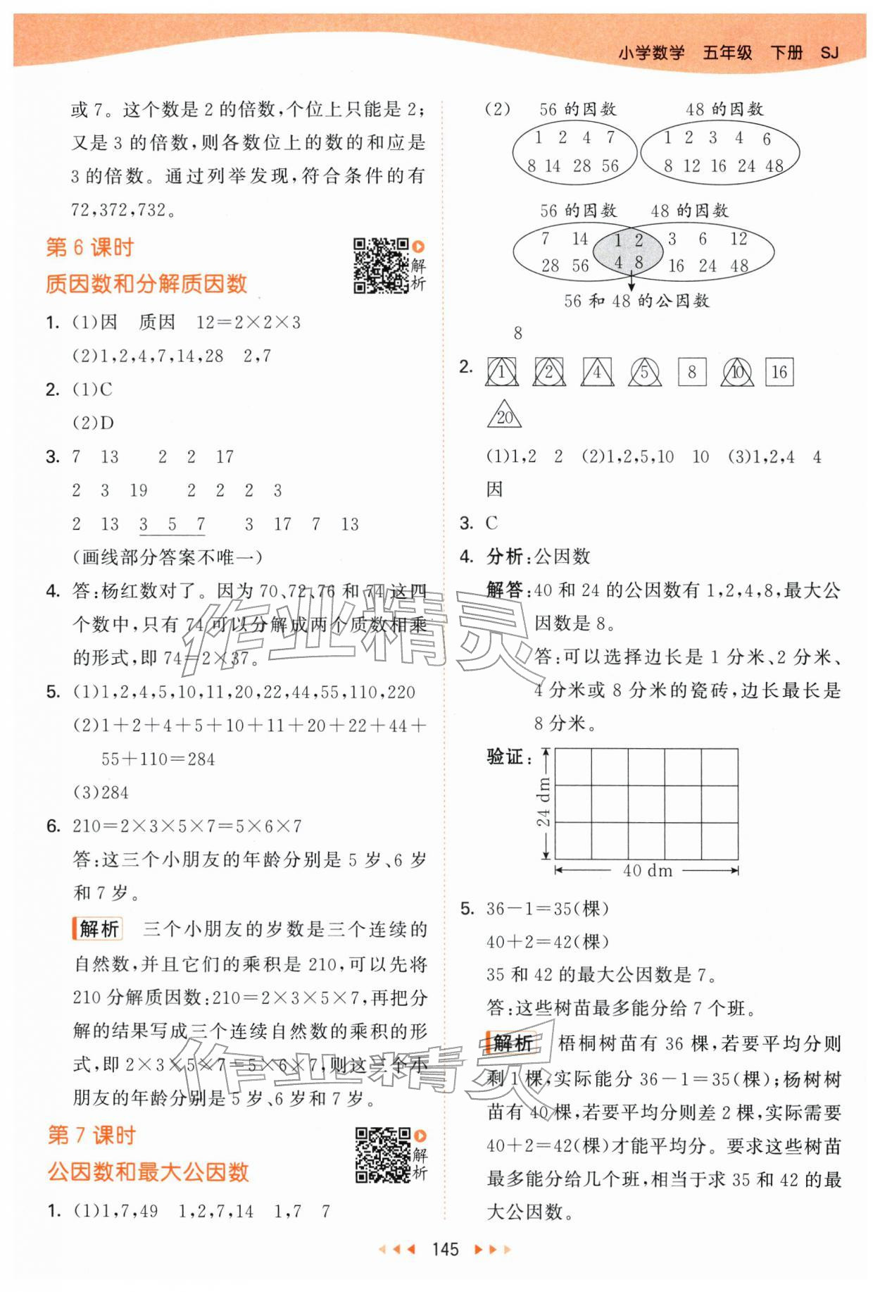 2026年53天天练五年级数学下册苏教版&nbsp;第13页