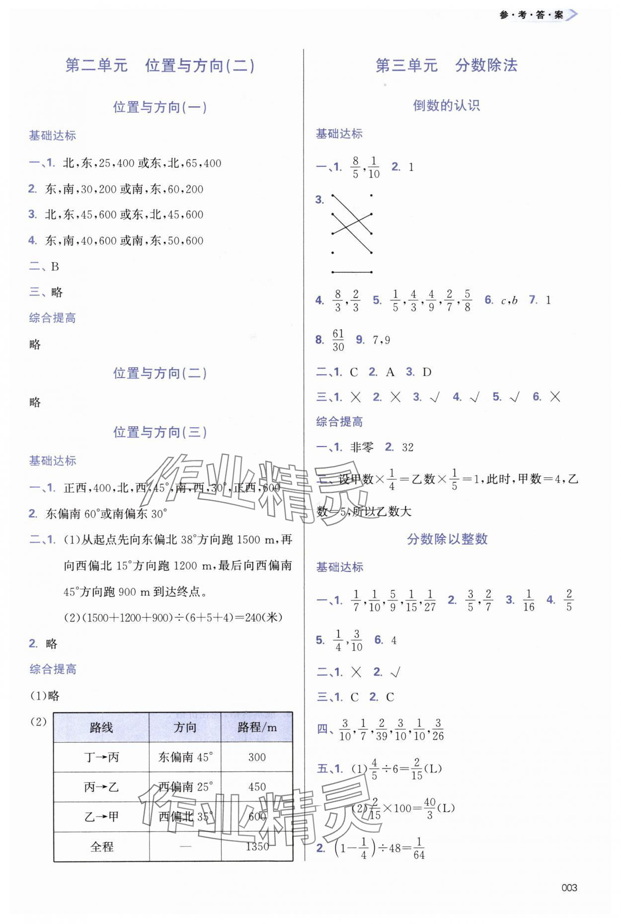 2024年学习质量监测六年级数学上册人教版&nbsp;第3页
