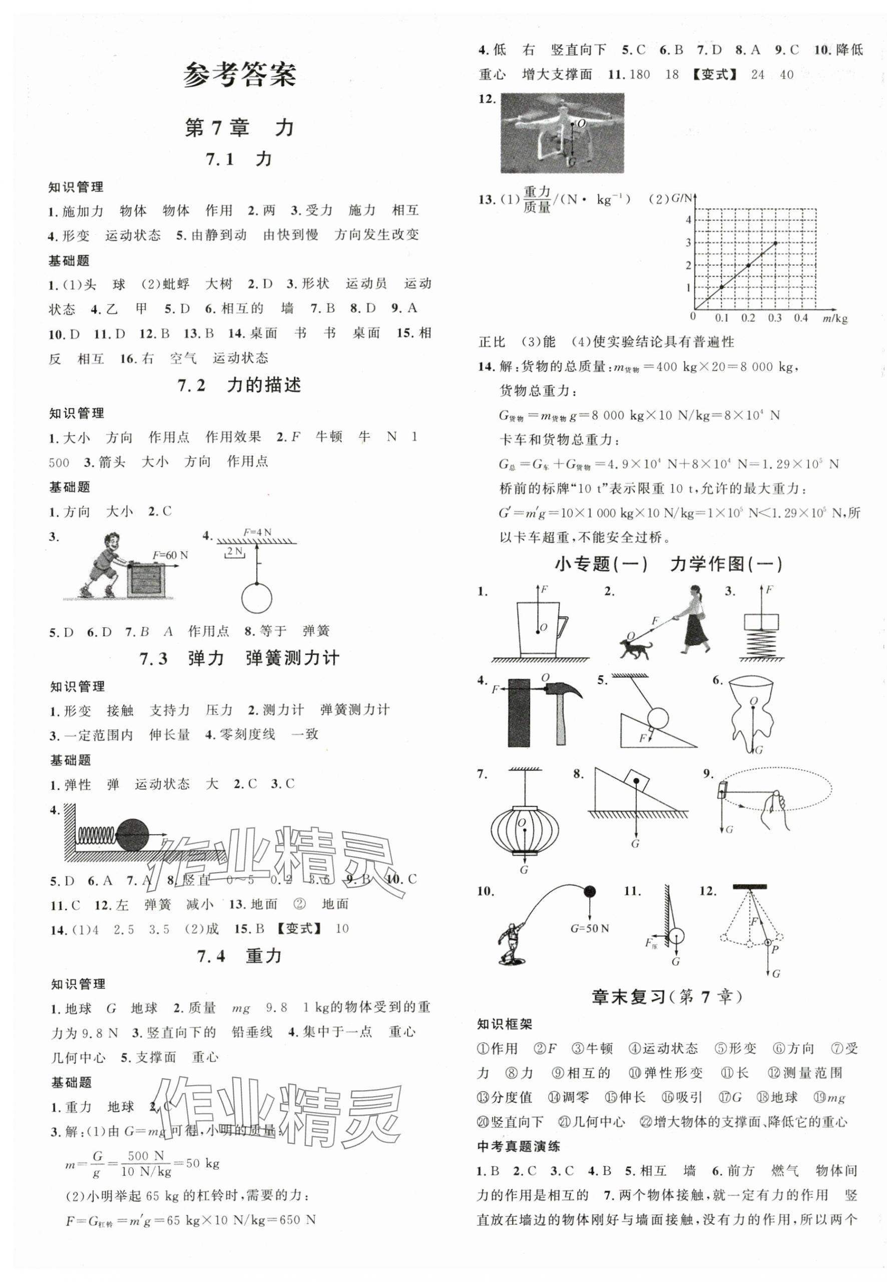 2025年名校课堂八年级物理下册教科版&nbsp;第1页