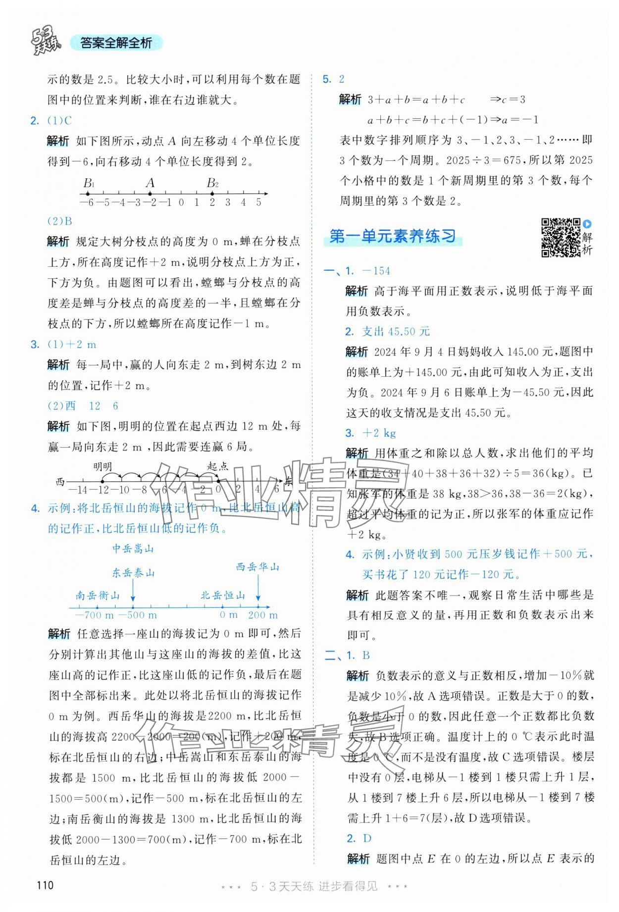 2025年53天天练六年级数学下册人教版&nbsp;第2页