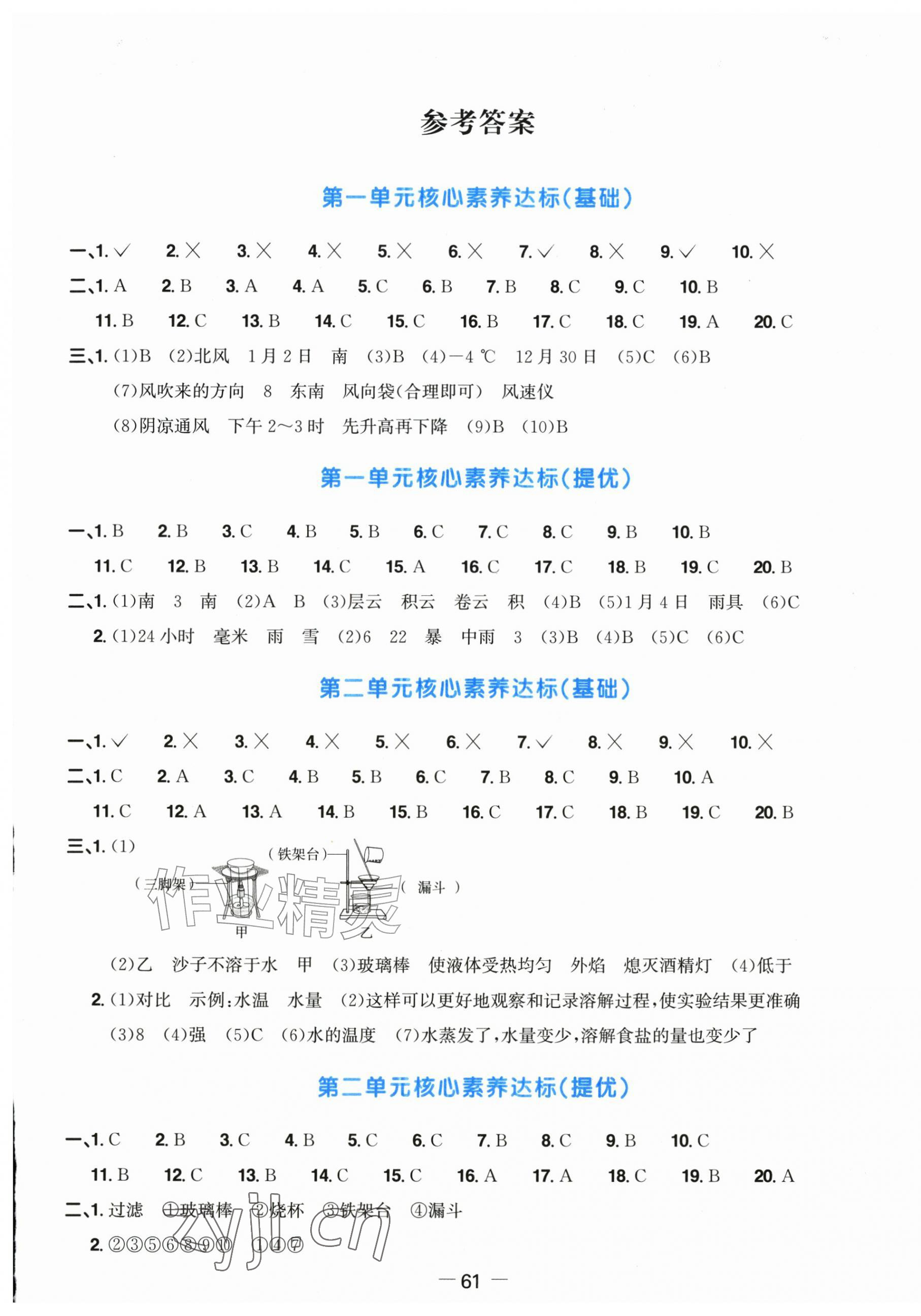 2026年阳光同学一线名师全优好卷三年级科学上册教科版&nbsp;第1页
