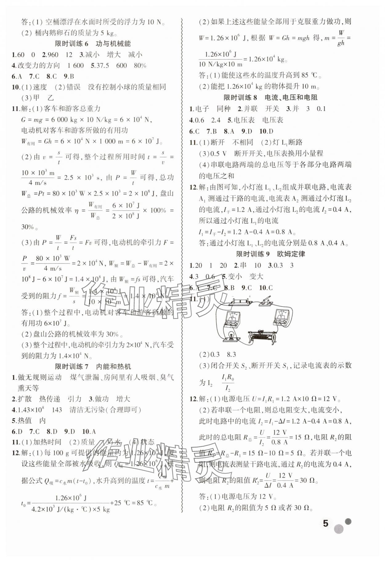2025年假期总动员寒假必刷题九年级物理课标版&nbsp;第2页