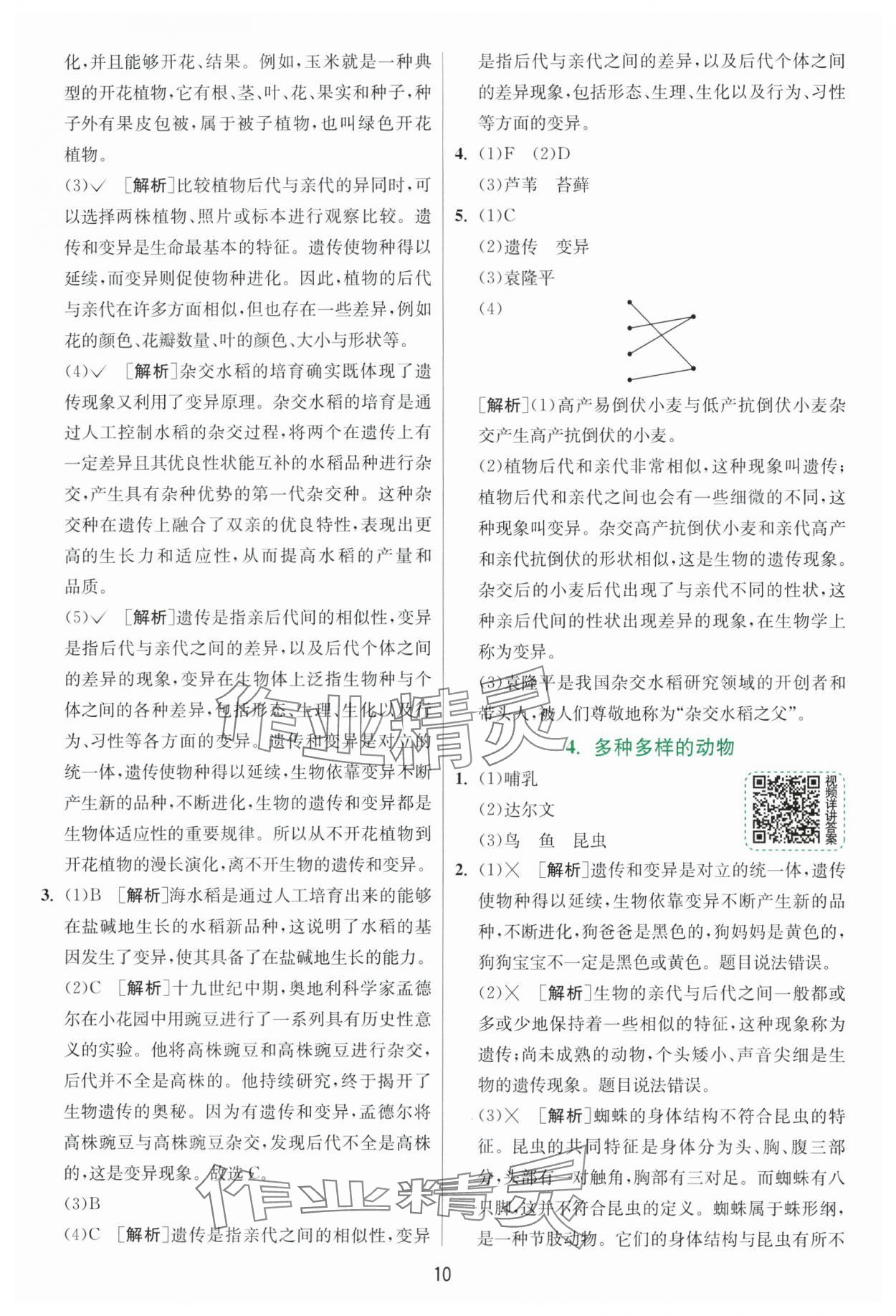 2025年实验班提优训练六年级科学下册教科版浙江专版&nbsp;第10页