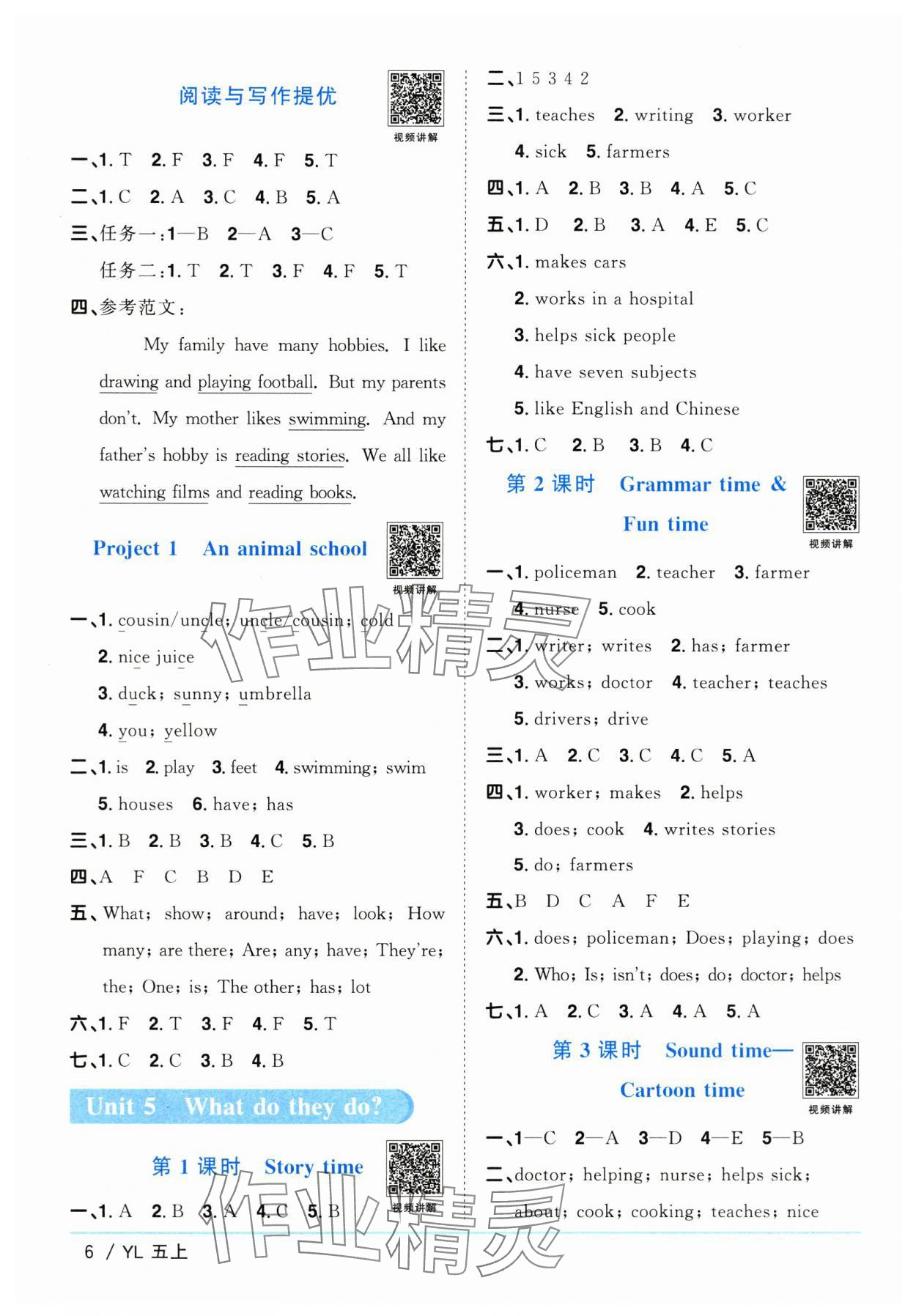 2025年阳光同学课时优化作业五年级英语上册译林版江苏专版&nbsp;第6页