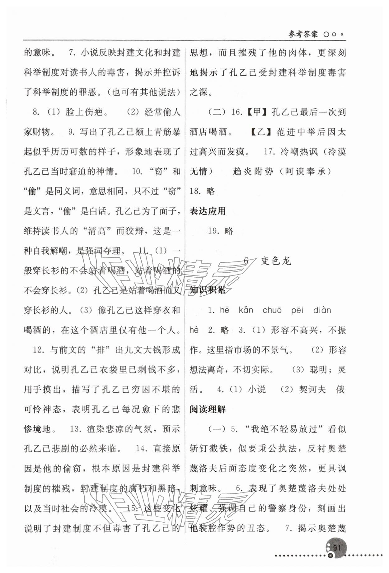 2026年同步练习册人民教育出版社九年级语文下册人教版新疆专版&nbsp;第5页