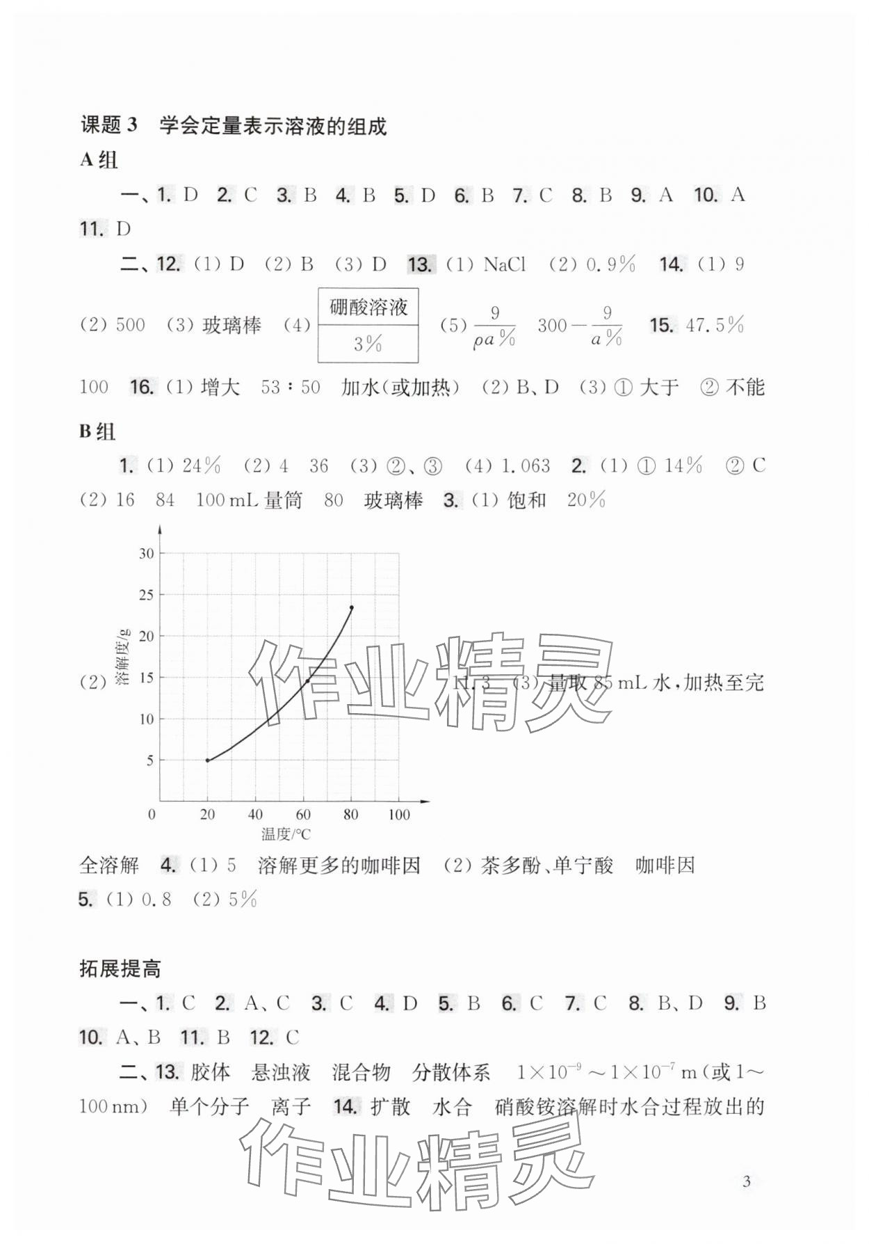 2025年新思路辅导与训练九年级化学全一册沪教版&nbsp;第3页