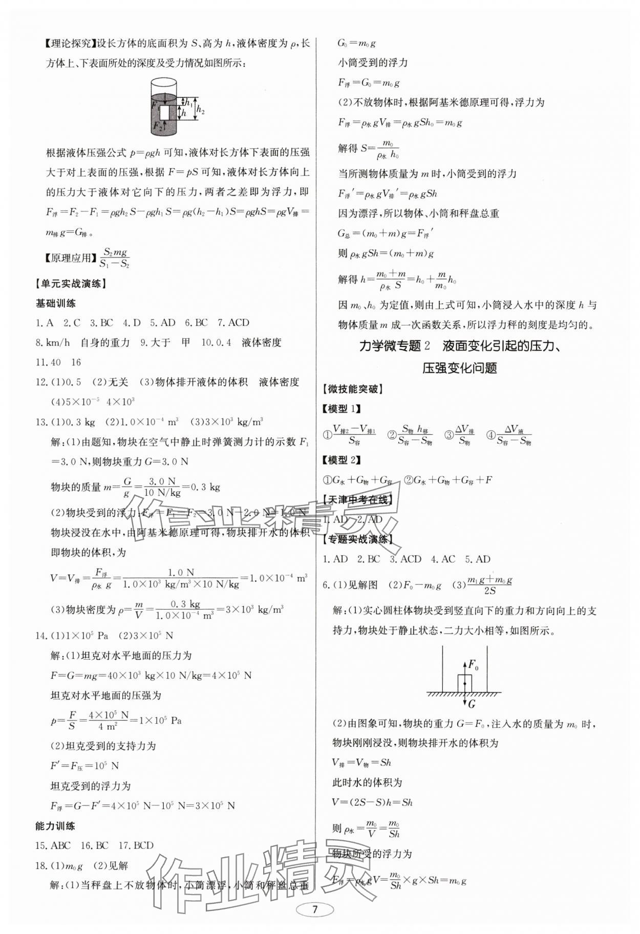 2025年初中总复习北京教育出版社物理天津专版&nbsp;第7页