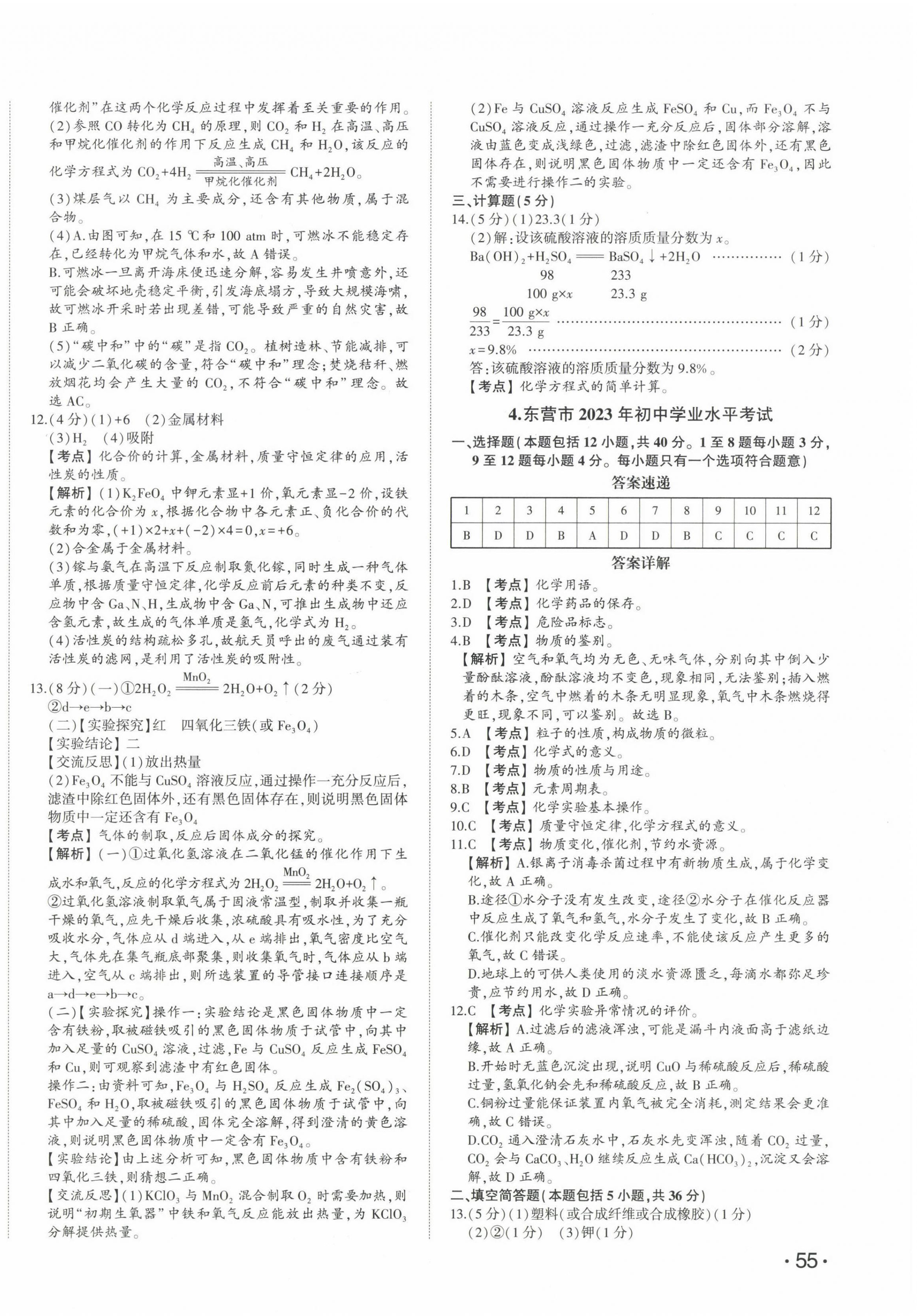 2024年星跃龙门中考真题汇编卷化学山东专版&nbsp;第6页