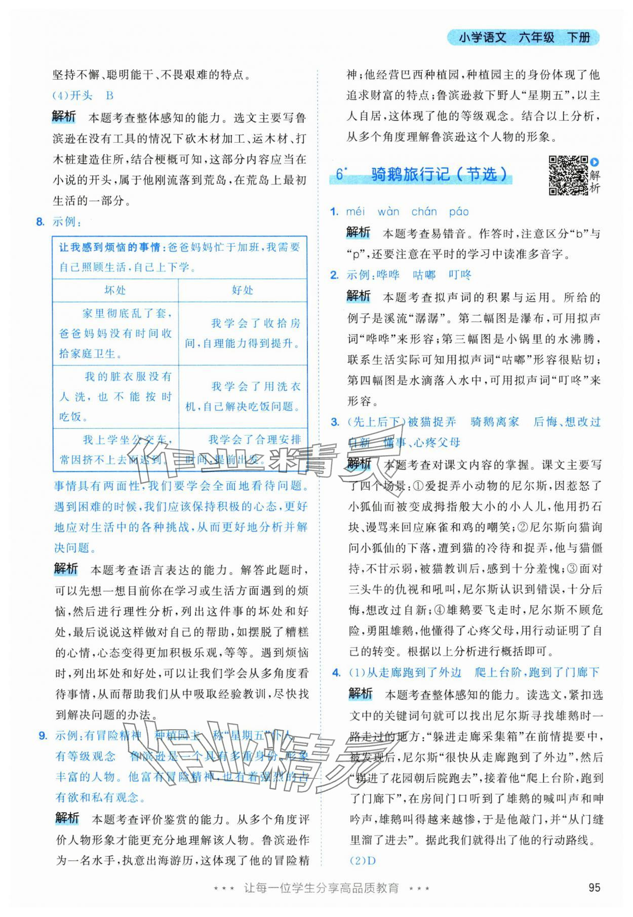2025年53天天练六年级语文下册人教版&nbsp;第11页