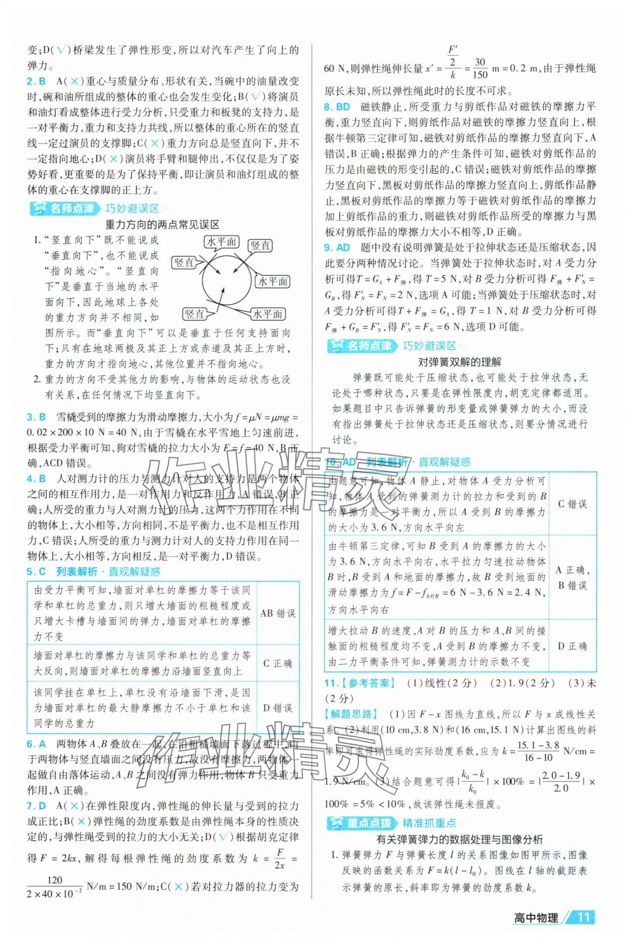 2025年金考卷名师名题单元双测卷高中物理必修第一册人教版&nbsp;第11页