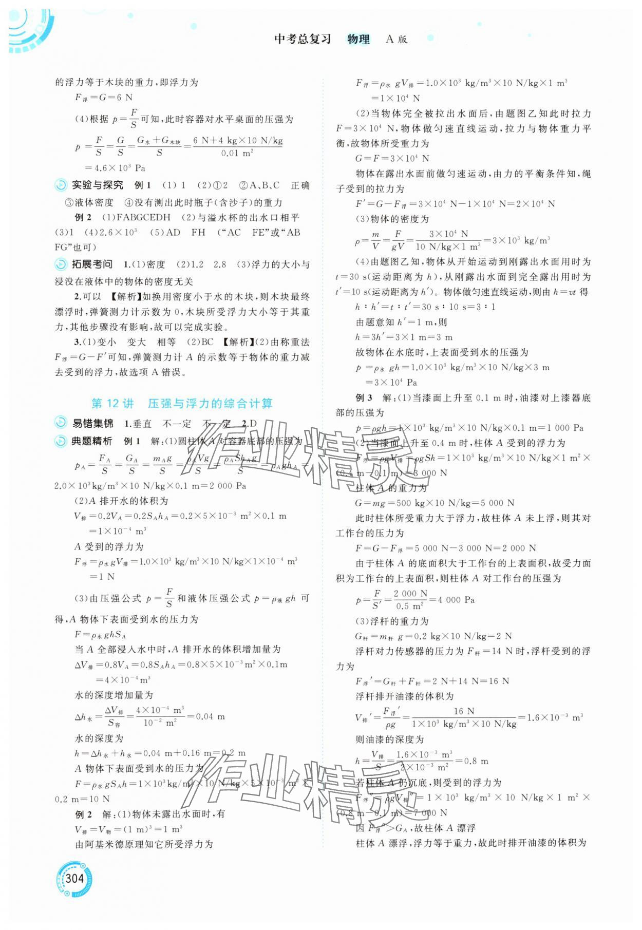 2025年中考先锋中考总复习物理&nbsp;第10页