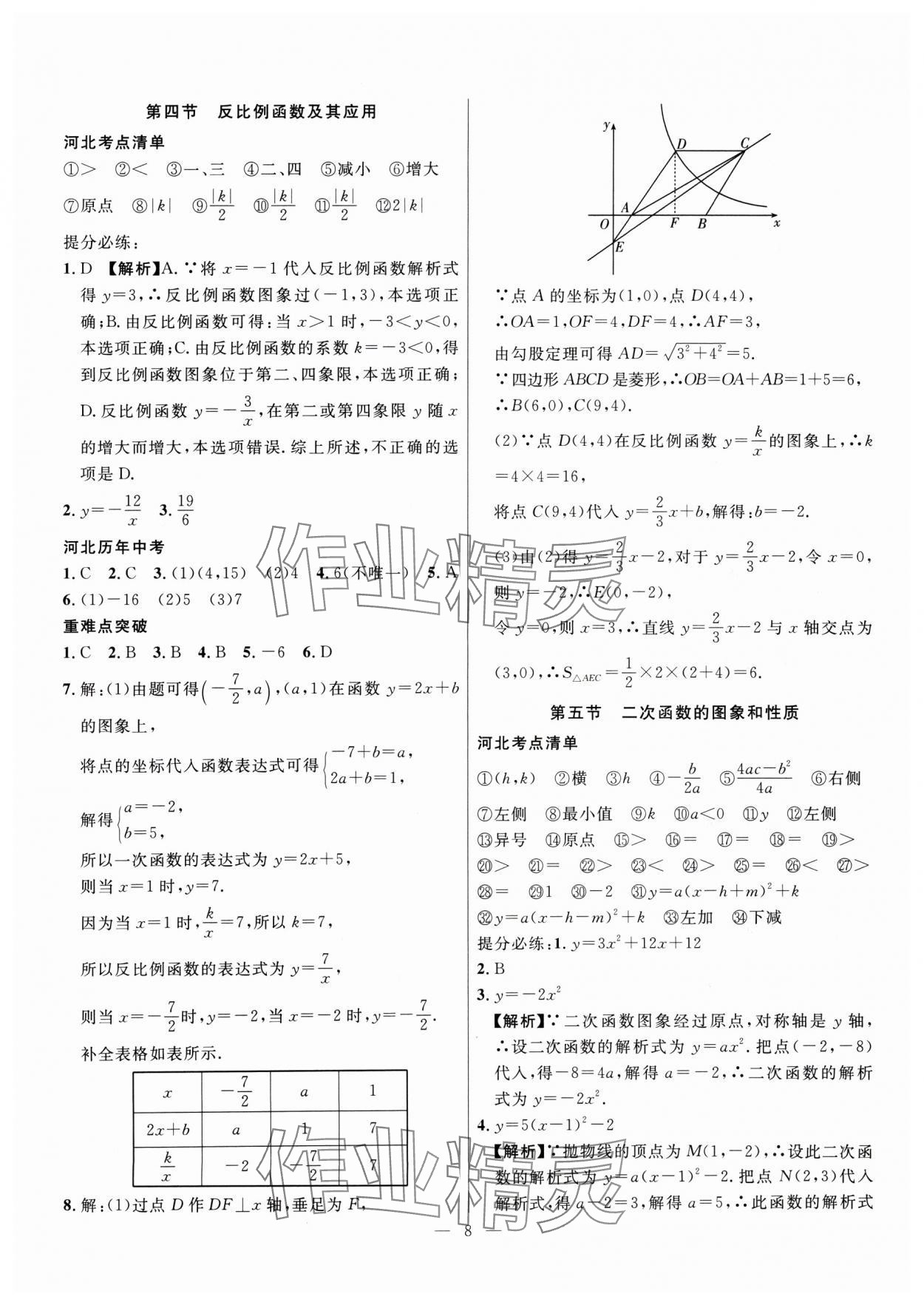 2025年冀考金榜中考总复习优化设计数学&nbsp;第8页