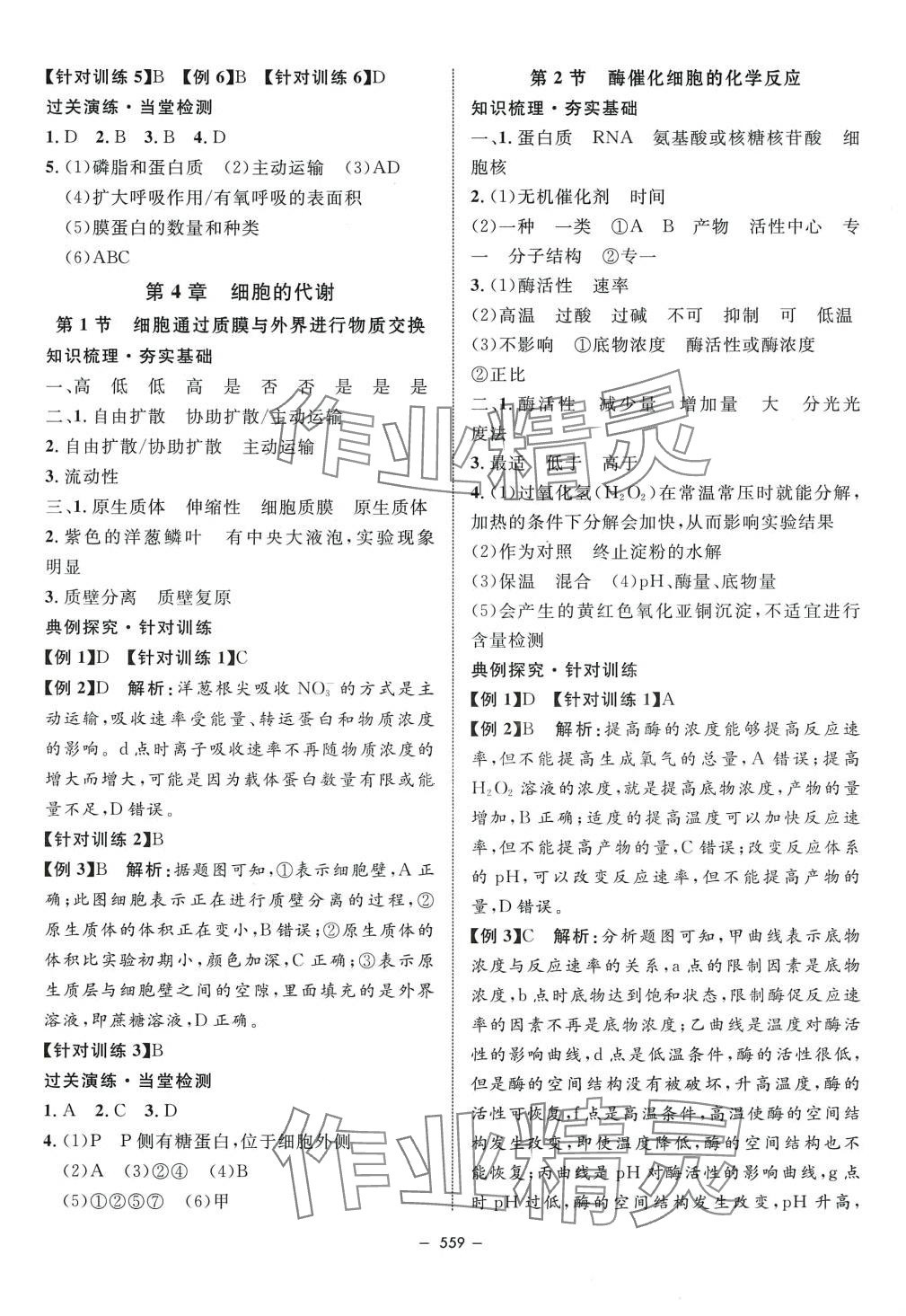 2024年钟书金牌金典导学案高中生物沪教版上海专版&nbsp;第5页