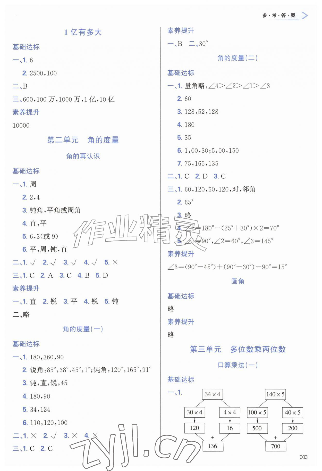 2026年学习质量监测四年级数学上册人教版&nbsp;第3页