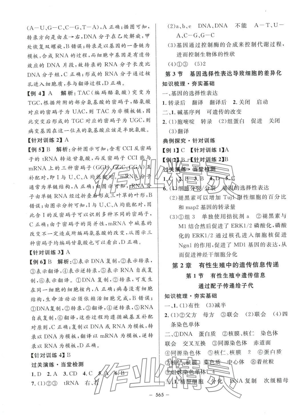 2024年钟书金牌金典导学案高中生物沪教版上海专版&nbsp;第11页